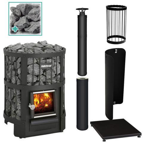 Harvia Legend PKG BLK: A black sauna heater with durable and efficient design