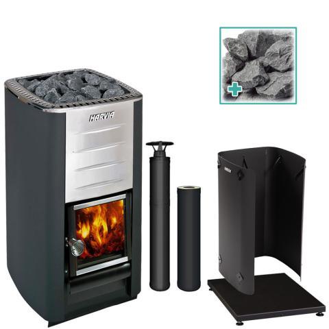Harvia M3 Wood-Burning Stove Kit BK, a durable and efficient heating solution for your home sauna