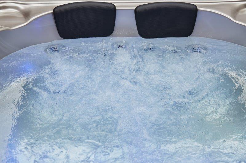 Cloud gray hot tub spa with 26 jets, lounger, and ozonator WS-291