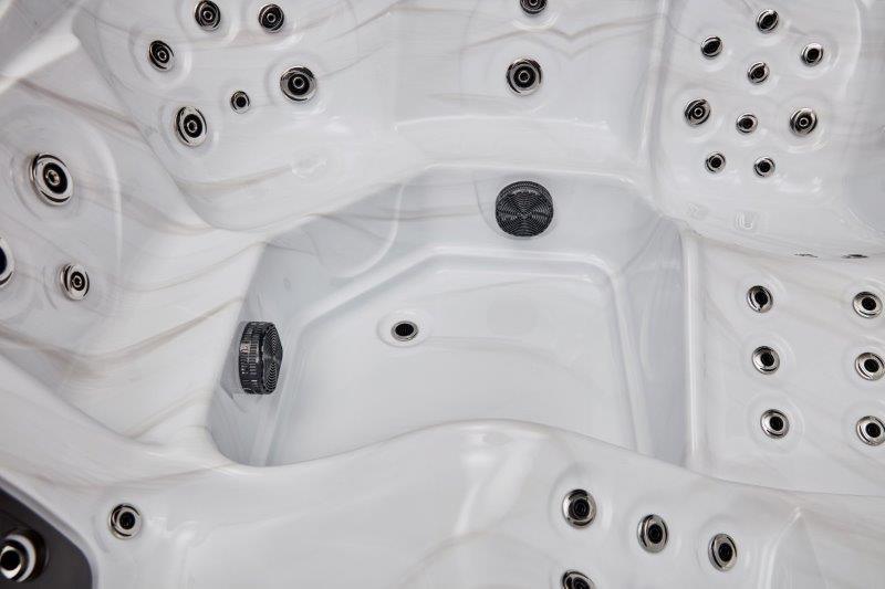 Relaxing 5 person hot tub spa with 52 jets and dual lounger, model WS-594D