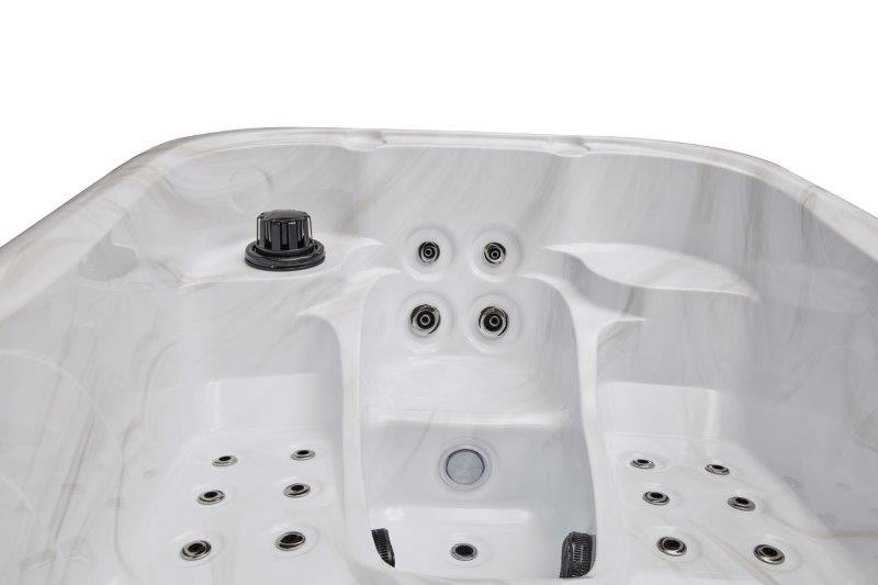 Chic 3 person hot tub spa with dual lounger and 25 rejuvenating jets