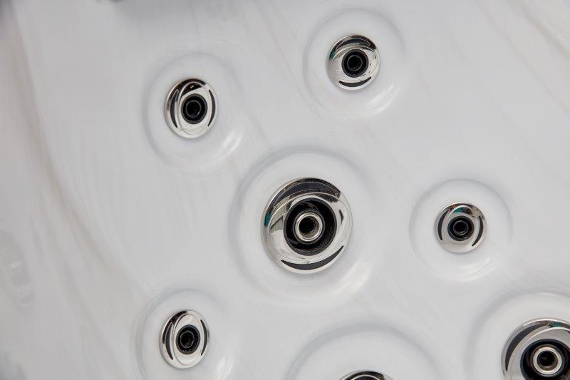 Inviting 3 person hot tub spa with dual lounger and 25 soothing jets