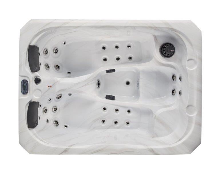 Largo 3 Person Hot Tub Spa with 25 Jets, Dual Lounger WS-696, perfect for relaxing and unwinding in your backyard oasis