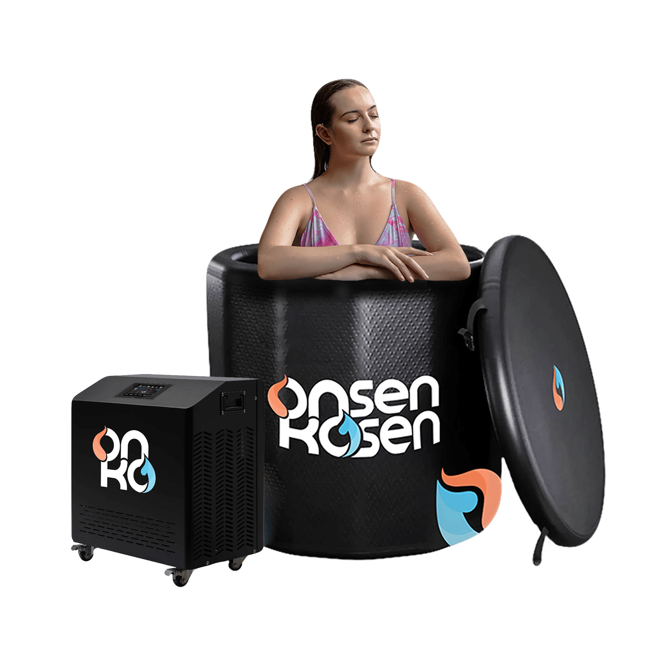 OnsenKosen Atami 1 Person Therapy Tub with Built-in Heater and Waterfall Feature