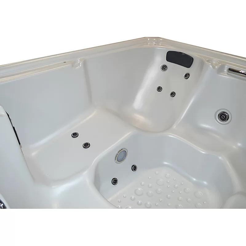Six-person square hot tub spa with 21 jets and ozonator by Cyanna Valley Supreme PNP