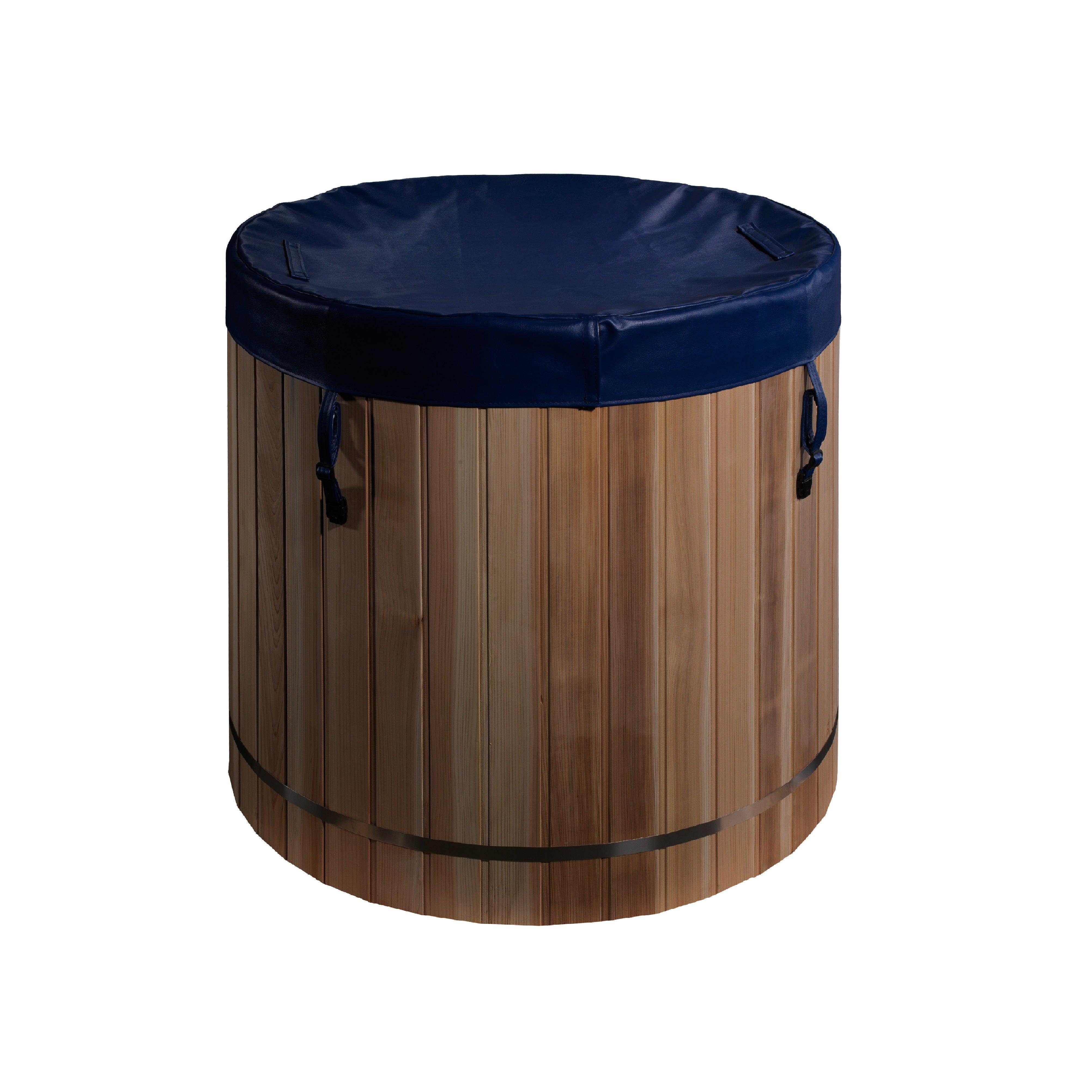 DCT Barrel Cold Plunge and Ice Bath with Cedar Wood Finish