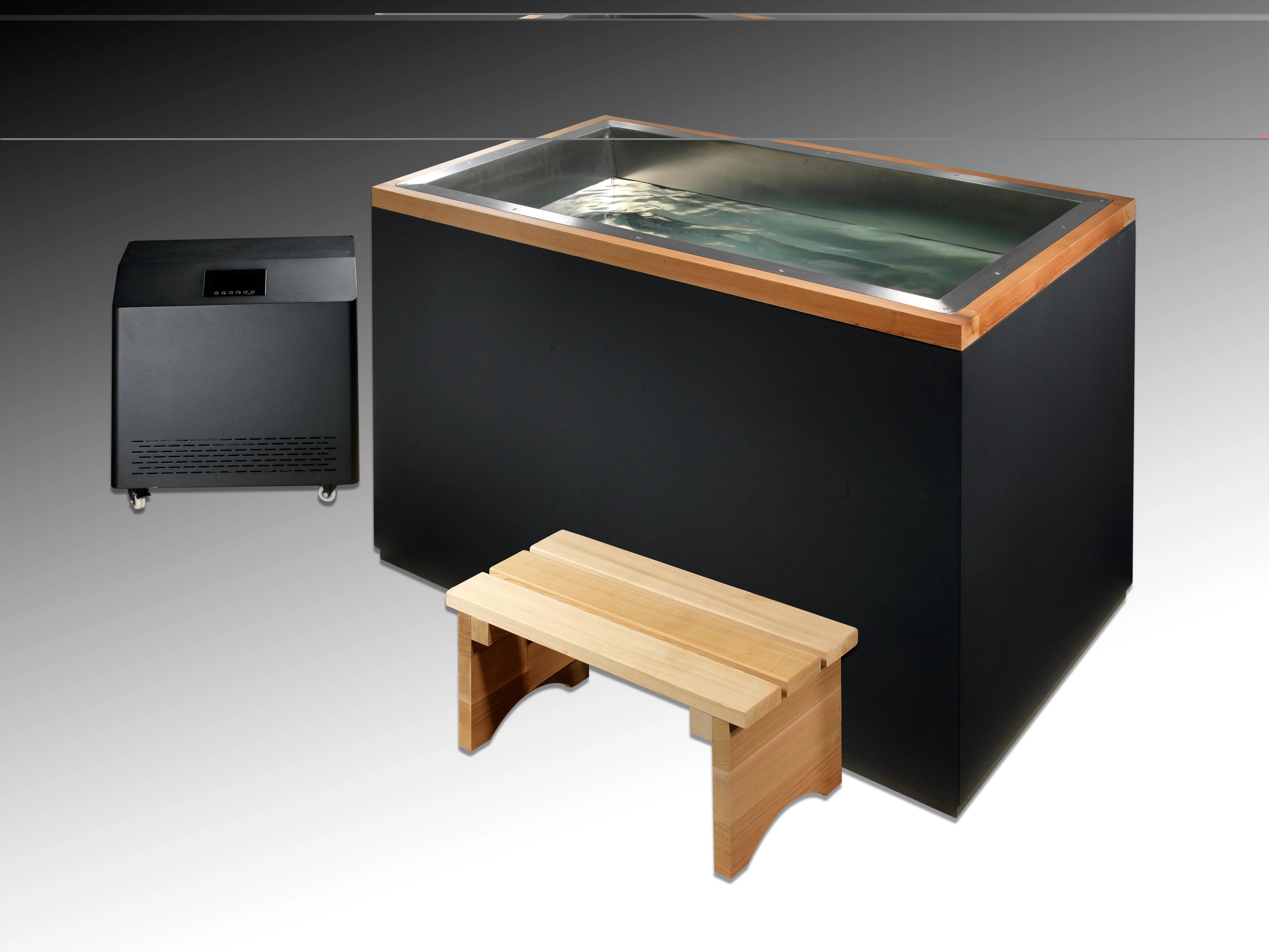 Dynamic Cold Therapy Cold Plunge with 10 HP Chiller (Stainless Steel) for athletes recovering