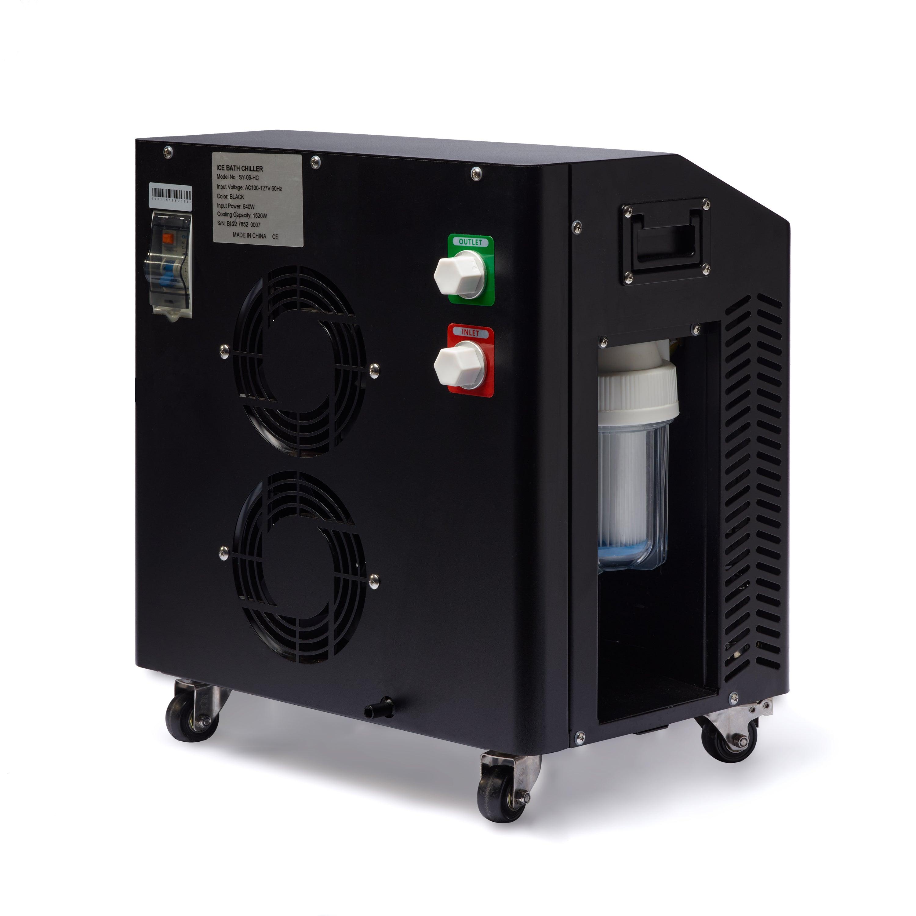 DCT Chiller 06 HP Cold/Heat System with WIFI APP - Close up of the energy efficiency rating label
