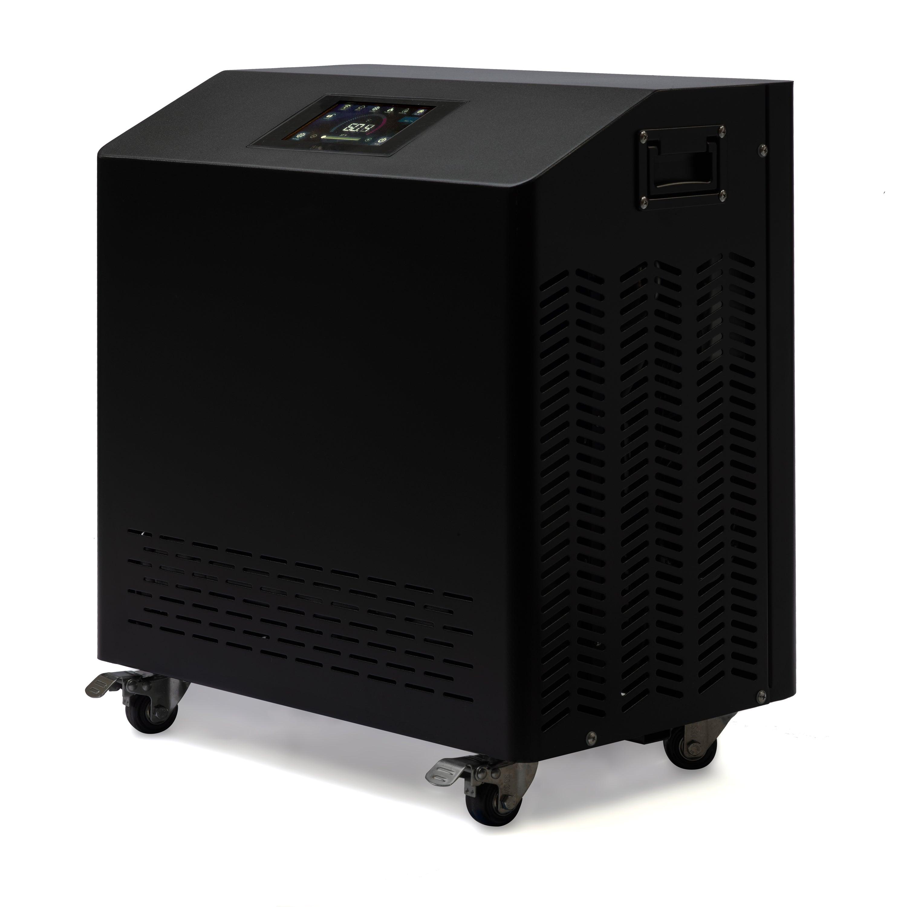 DCT Chiller - 08 HP Cold/Heat System with WIFI APP chiller unit with sleek black design and digital controls