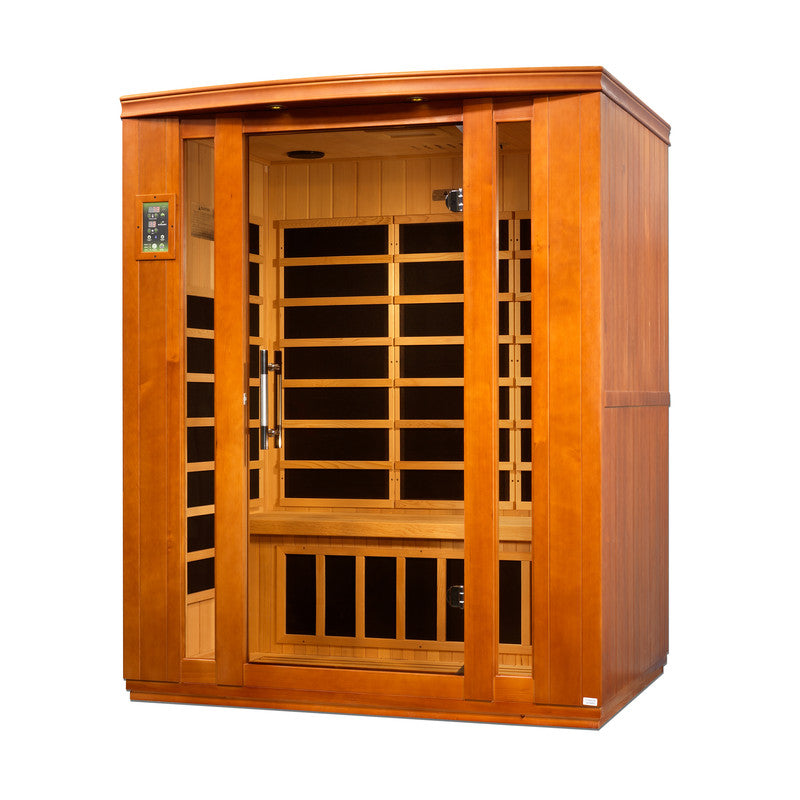Dynamic Saunas Bellagio 3-person Low EMF (Under 8MG) FAR Infrared Sauna (Canadian Hemlock)