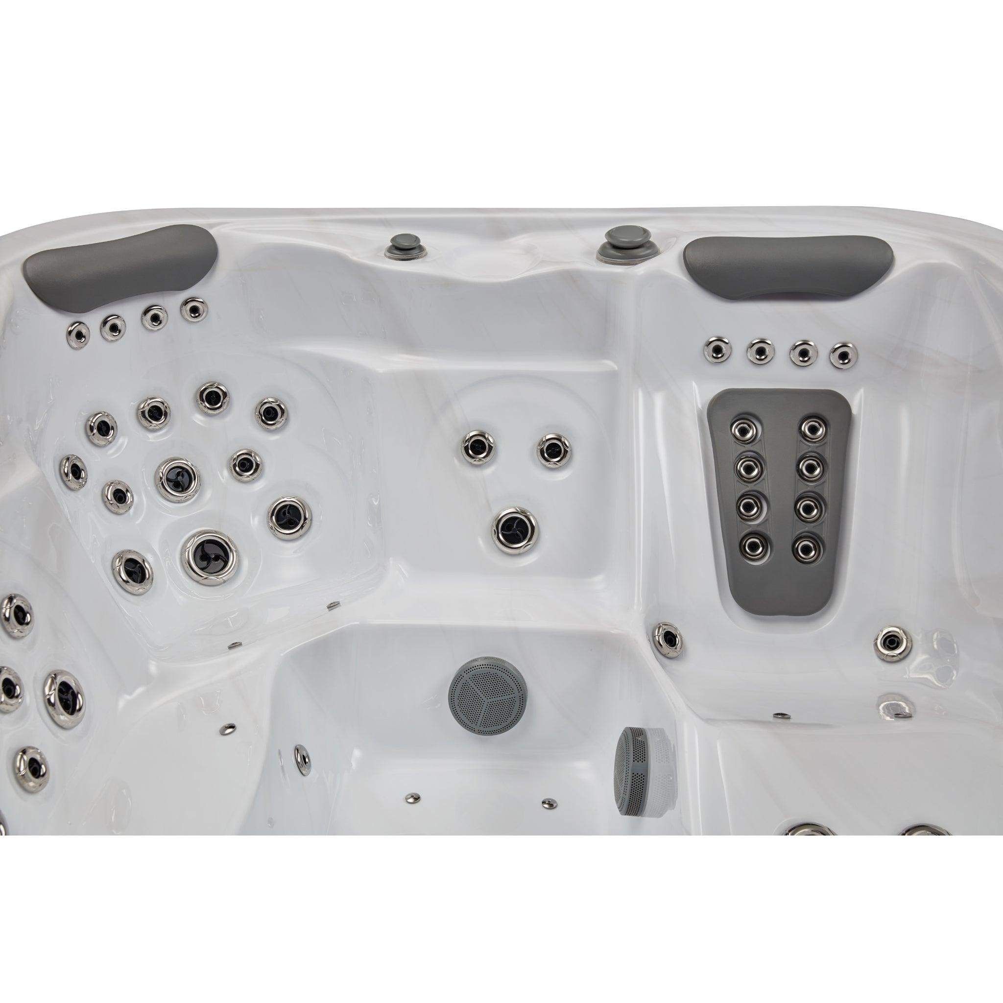 Spacious Danika 5 Person Hot Tub Spa with 84 Jet Lounger & Bluetooth LS-591 with multiple jets for therapeutic massage