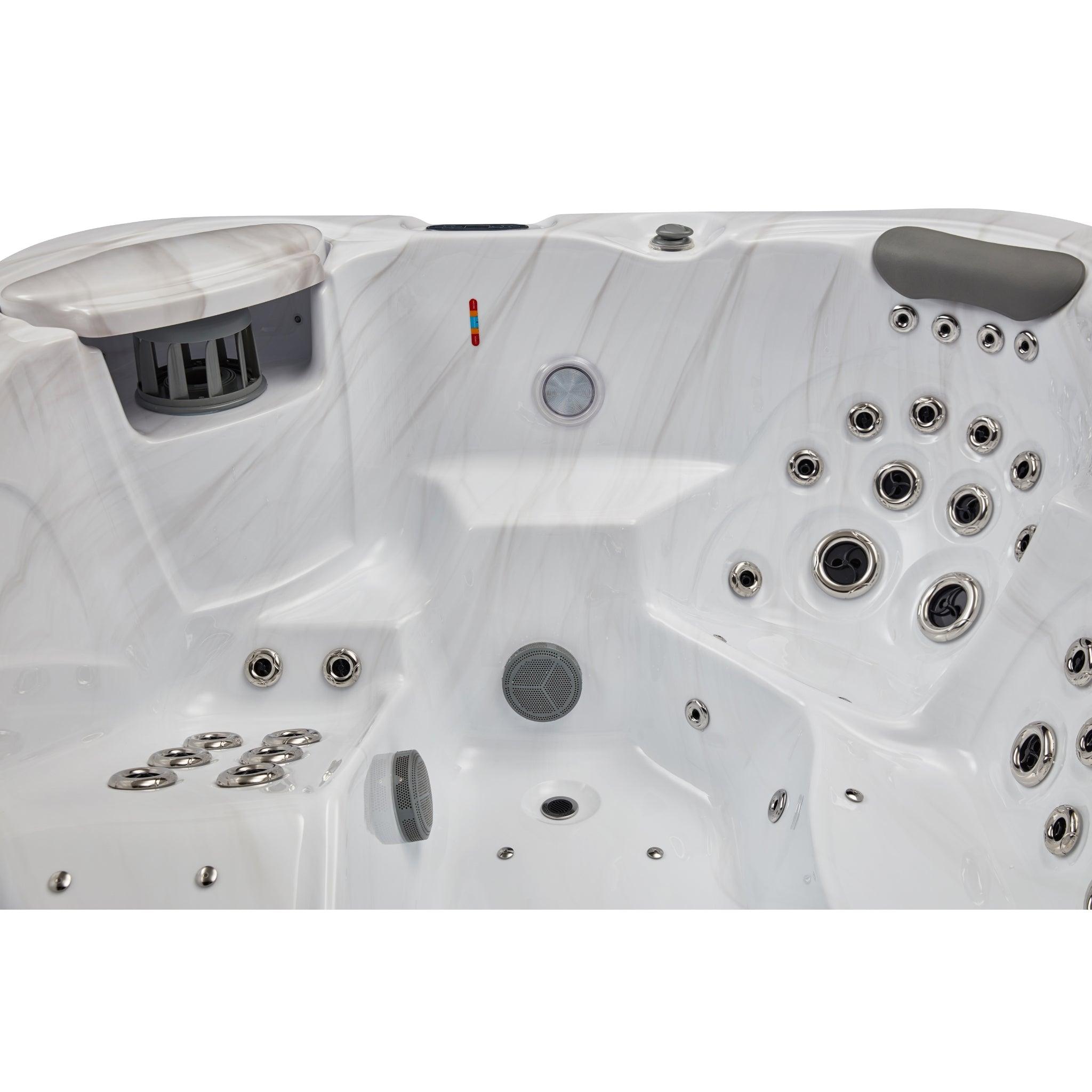 High-performance Danika 5 Person Hot Tub Spa with 84 Jet Lounger & Bluetooth LS-591 for an indulgent spa experience
