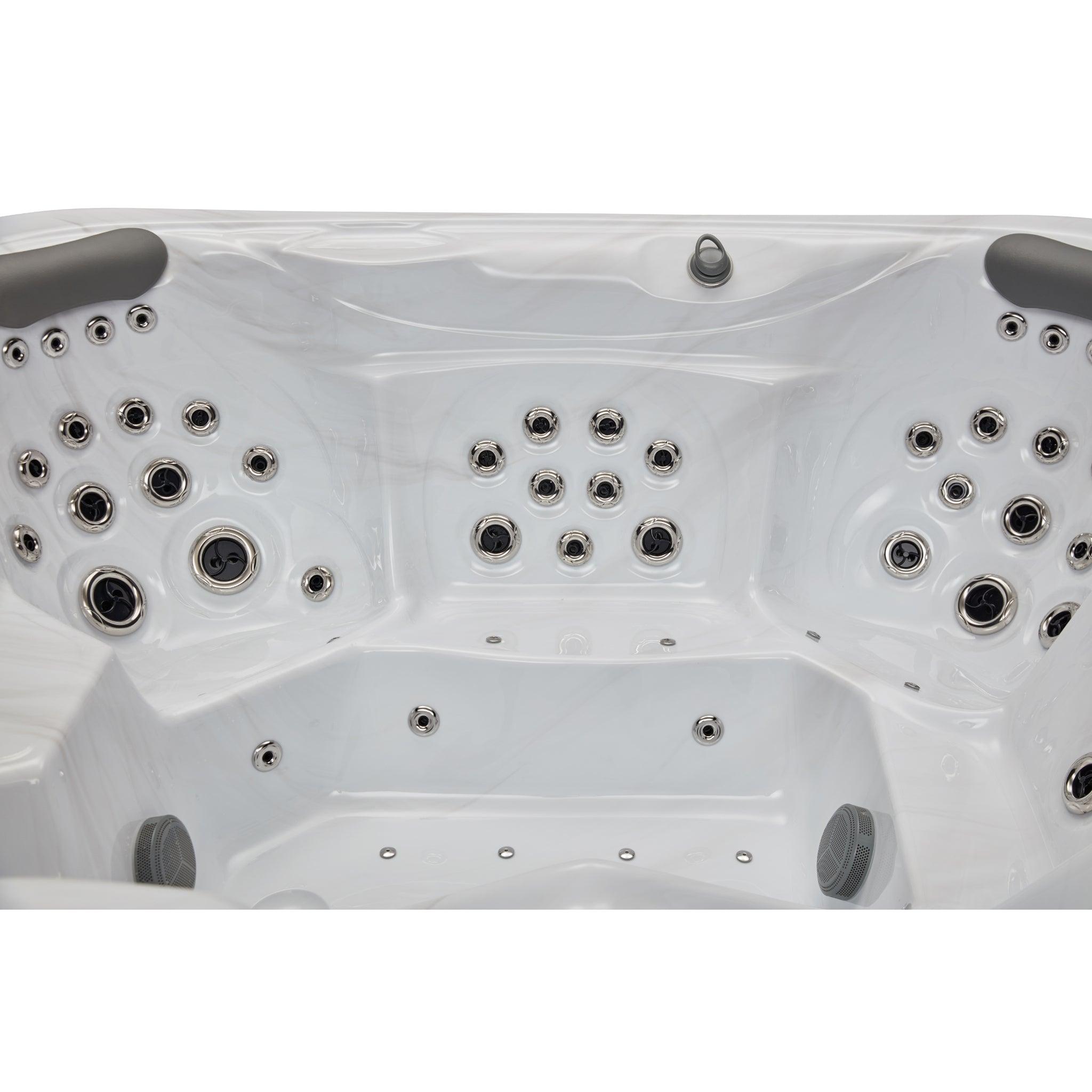 Large Danika 5 Person Hot Tub Spa with 84 Jet Lounger & Bluetooth LS-591 perfect for family and friends to enjoy together