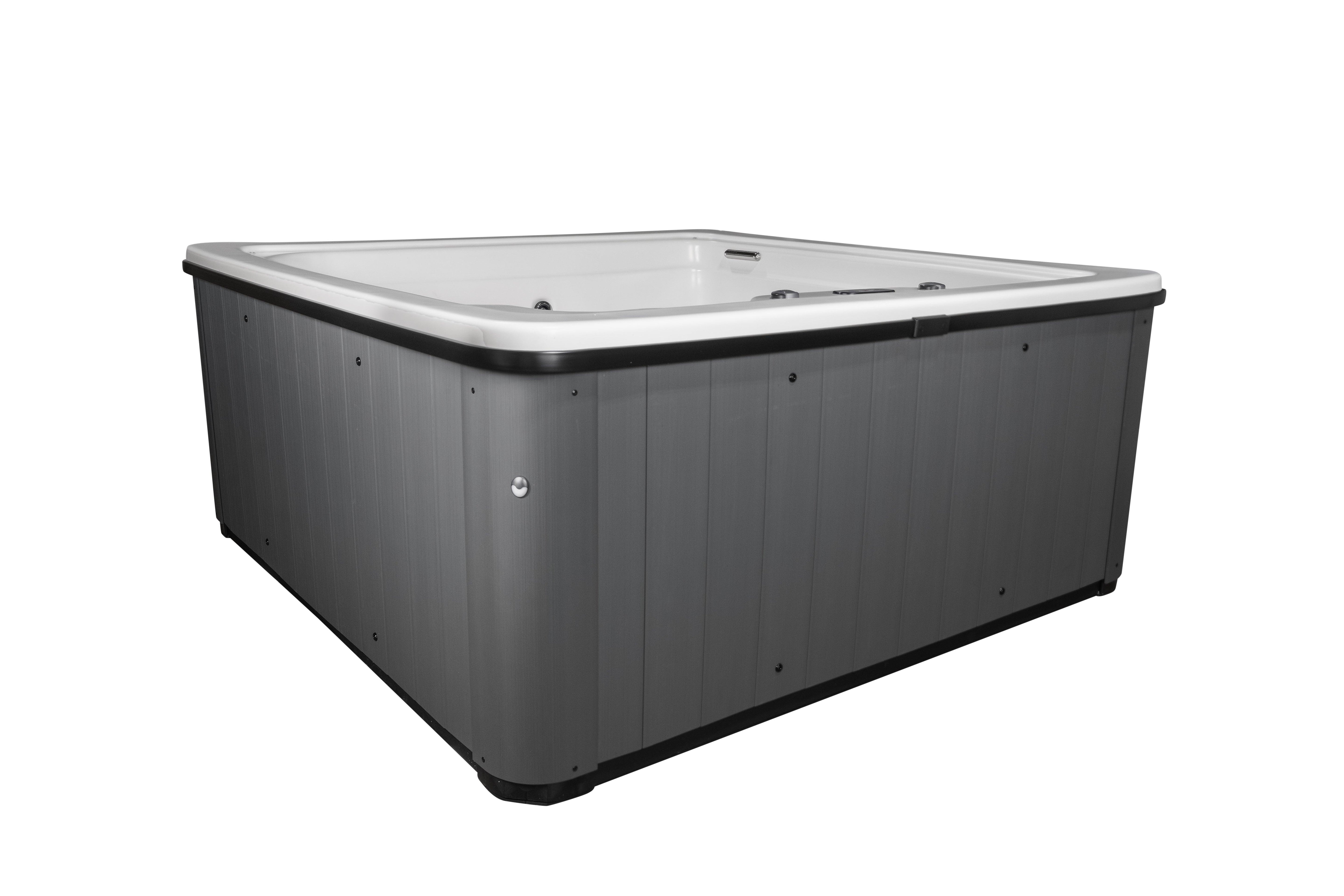 Enjoy a relaxing soak in the luxurious Cyanna Valley Galaxy 6 Person 41-Jet Square Hot Tub Spa with Ozonator