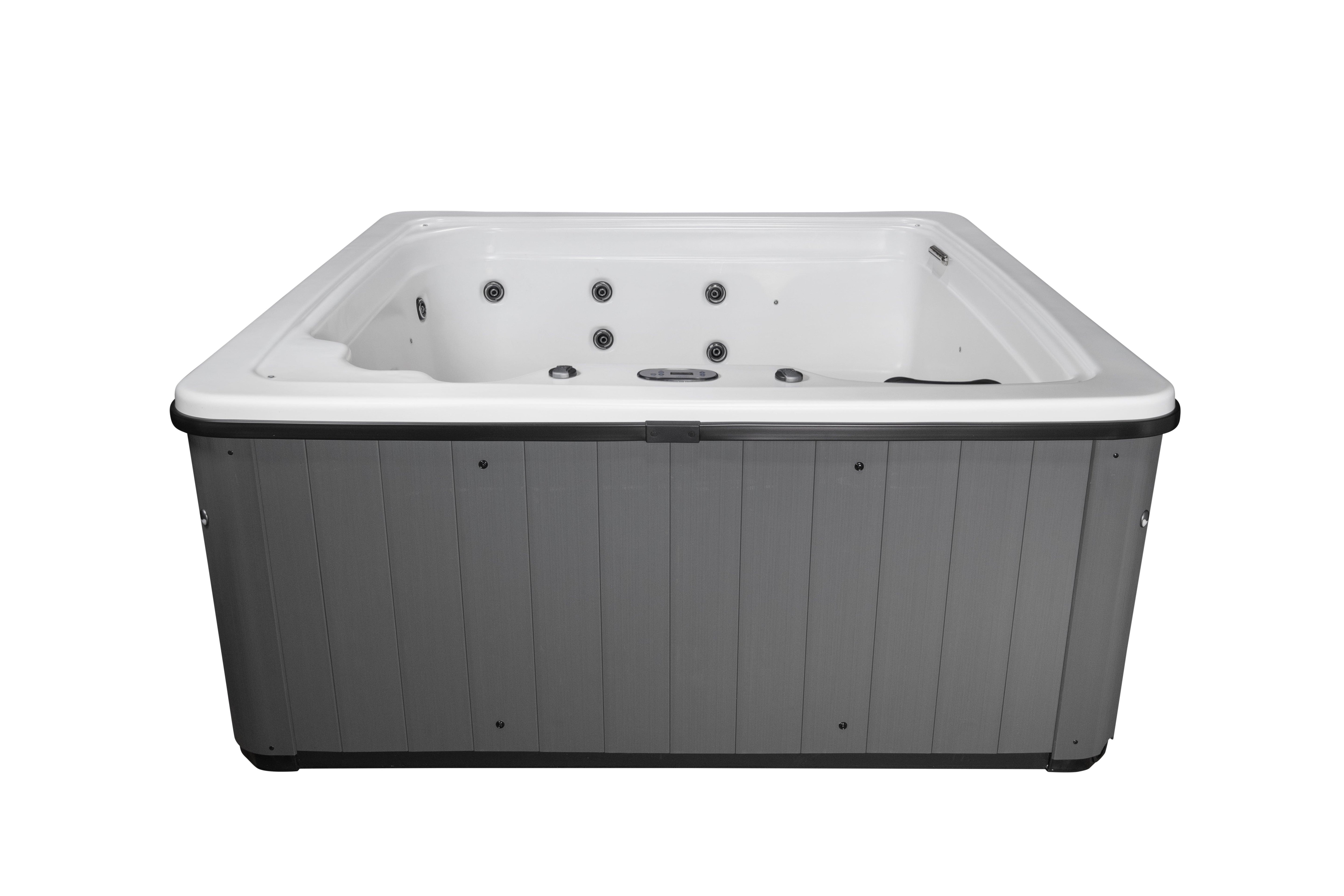 Enjoy a luxurious and relaxing experience in the Cyanna Valley Galaxy 6 Person 41-Jet Square Hot Tub Spa with Ozonator