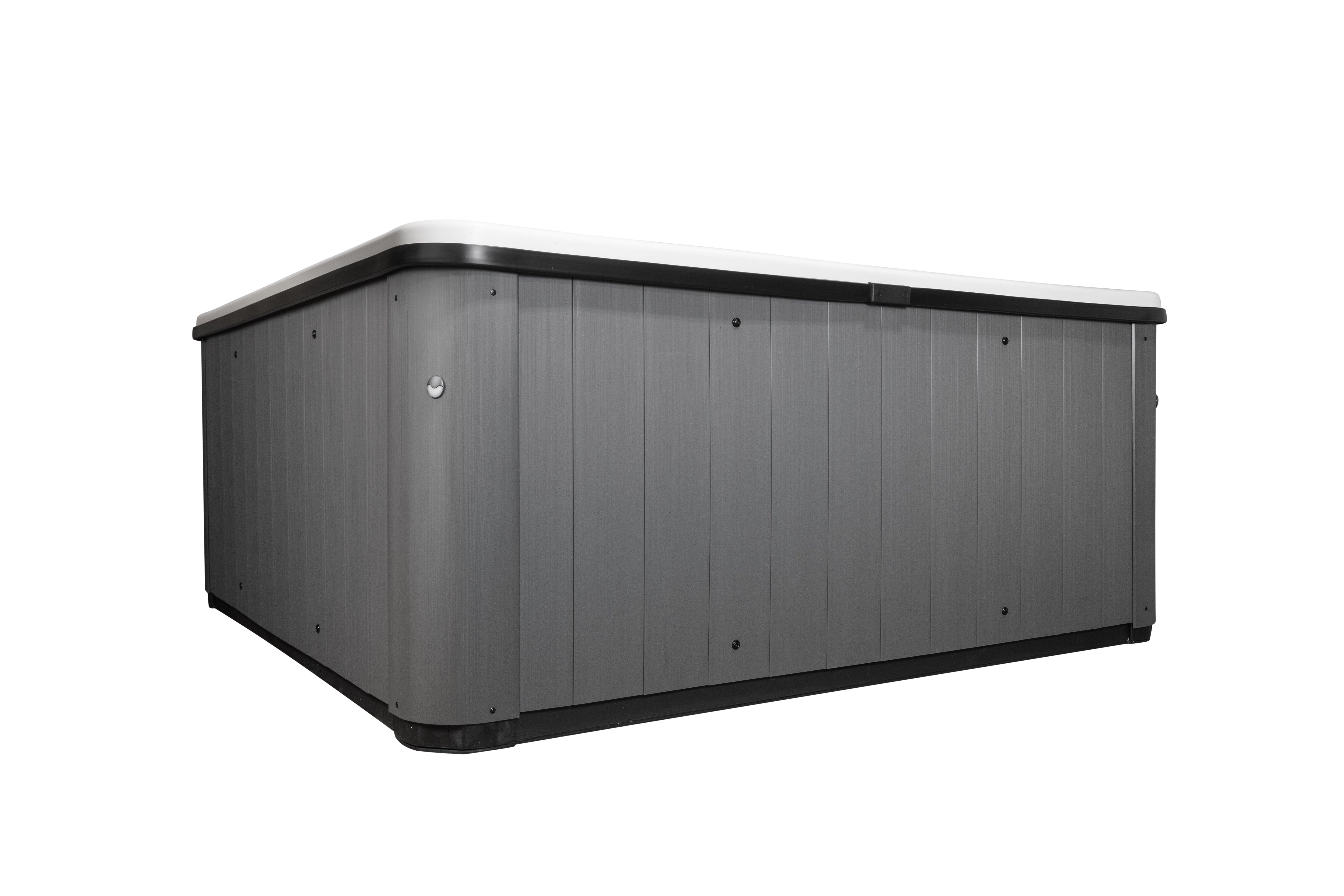 Experience ultimate relaxation and luxury with the Cyanna Valley Galaxy 6 Person 41-Jet Square Hot Tub Spa with Ozonator, perfect for unwinding after a long day