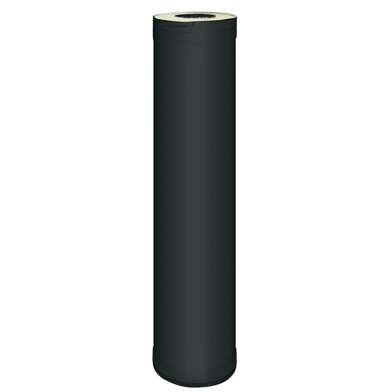 Harvia sauna wood stove chimney extension, 1000mm in length, made of durable black steel WHP1000M for efficient and stylish sauna heating