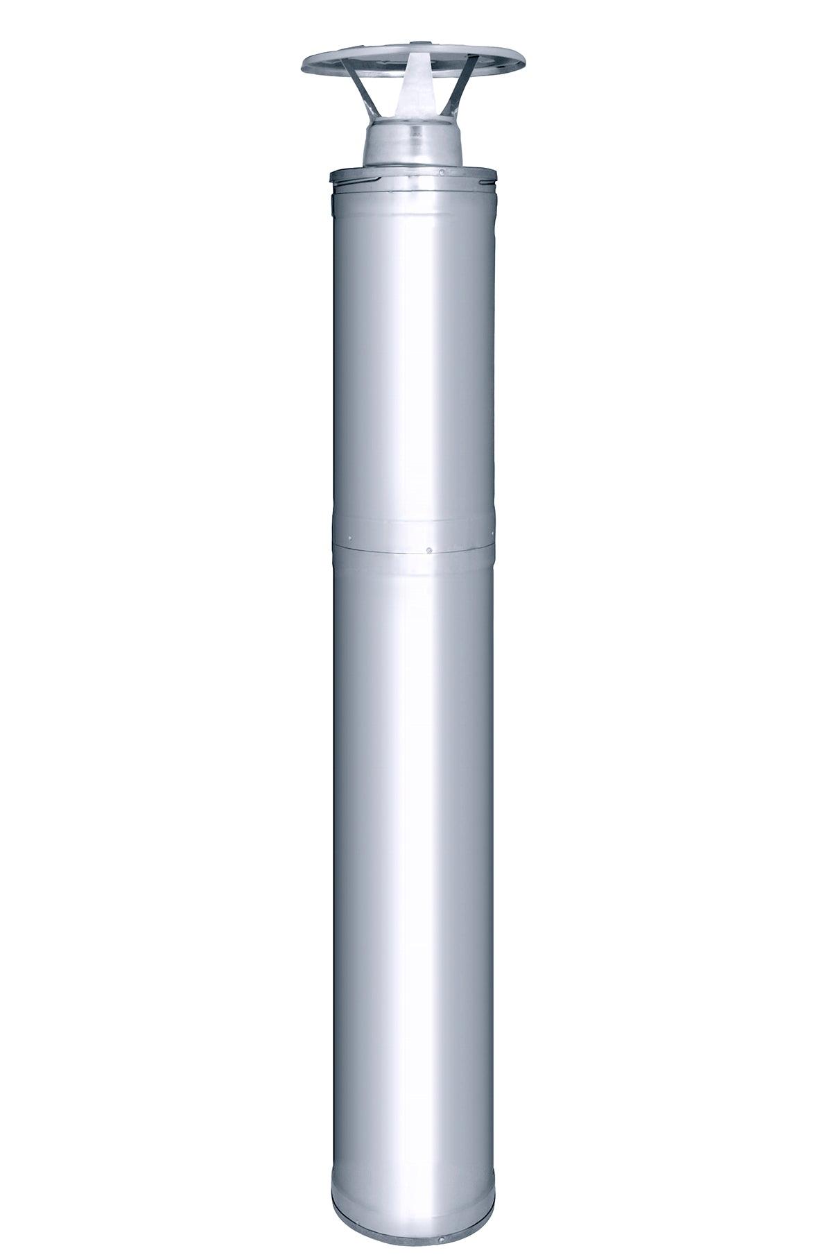 Stainless steel Harvia Sauna Wood Stove Chimney Extension, 1500mm, for sauna heating