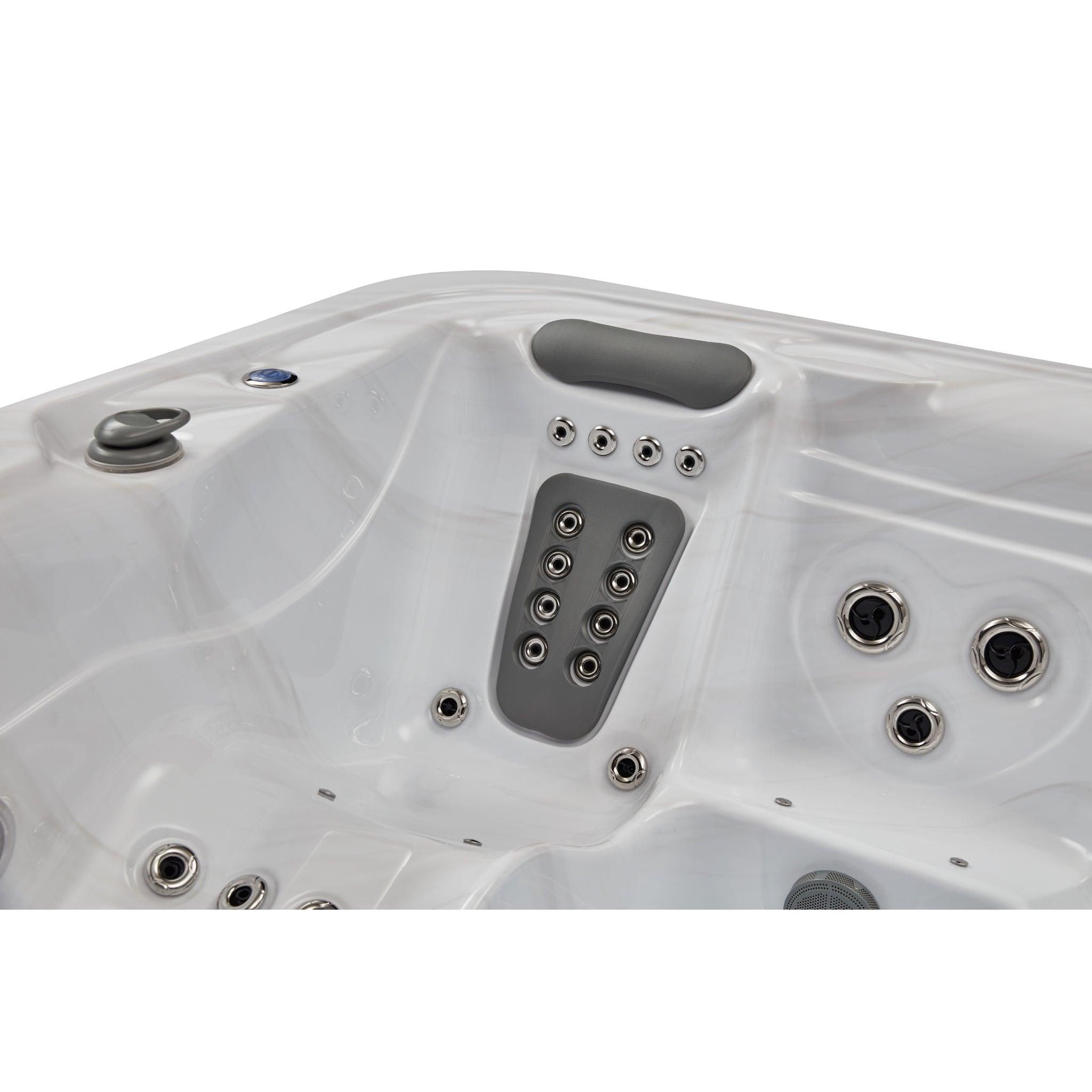 Large 5-person hot tub spa with 77 jets, dual lounger, and Bluetooth connectivity WS-594-CGE for ultimate relaxation and luxury