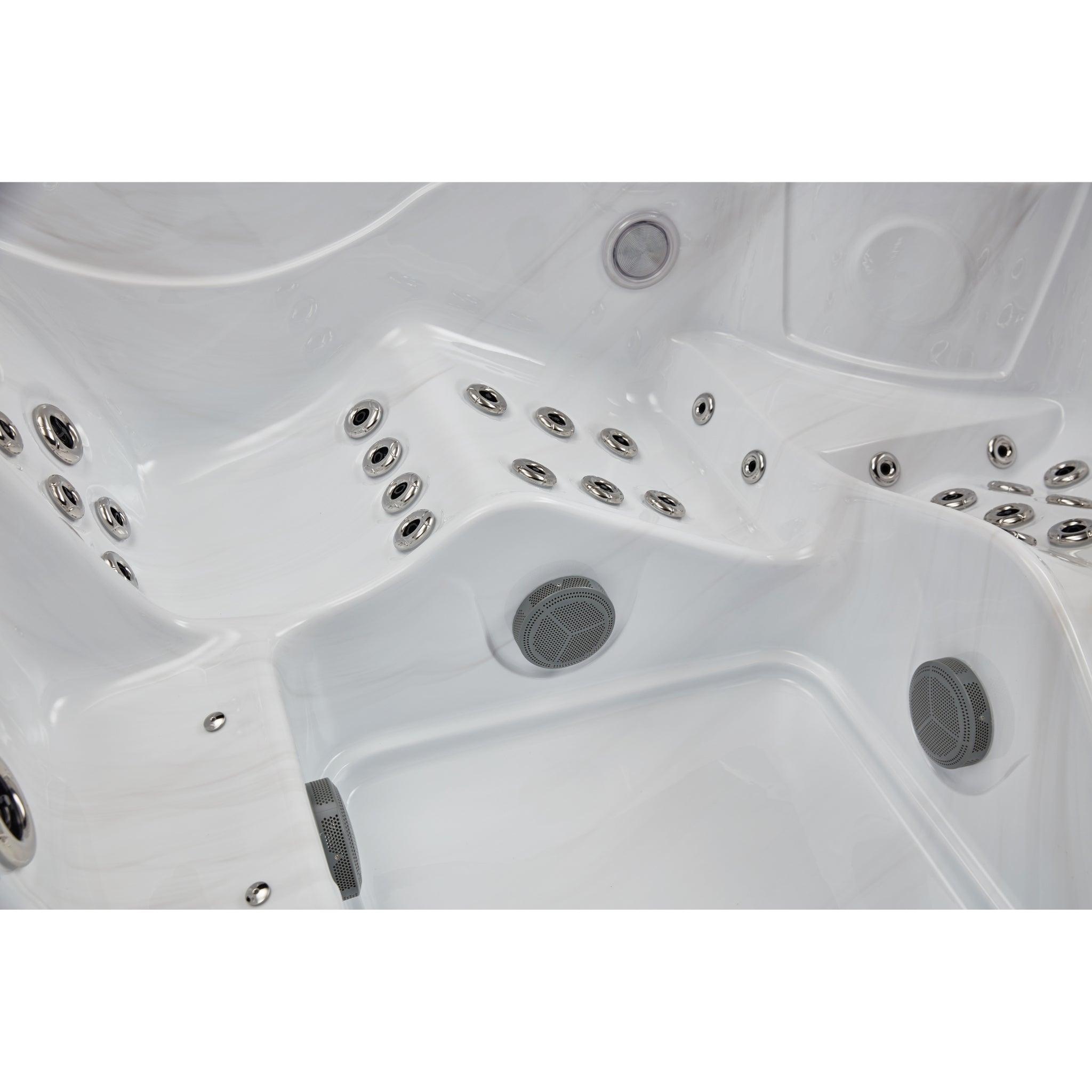 Spacious Infinity 5 Person Hot Tub Spa with 77 Jets, Dual Lounger & Bluetooth WS-594-CGE for ultimate relaxation and entertainment
