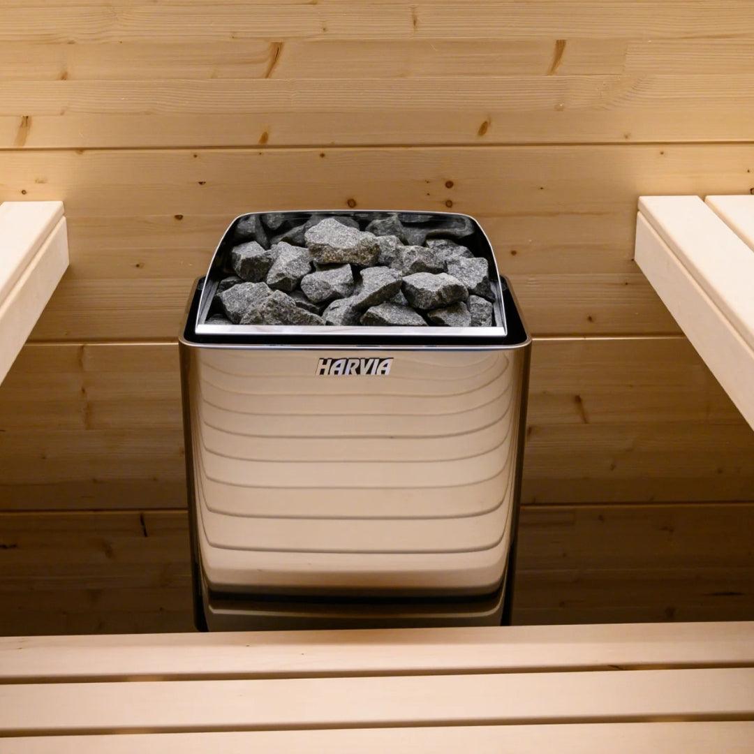 Modern Harvia KIP Electric Heater for Sauna Rooms with Glass Walls