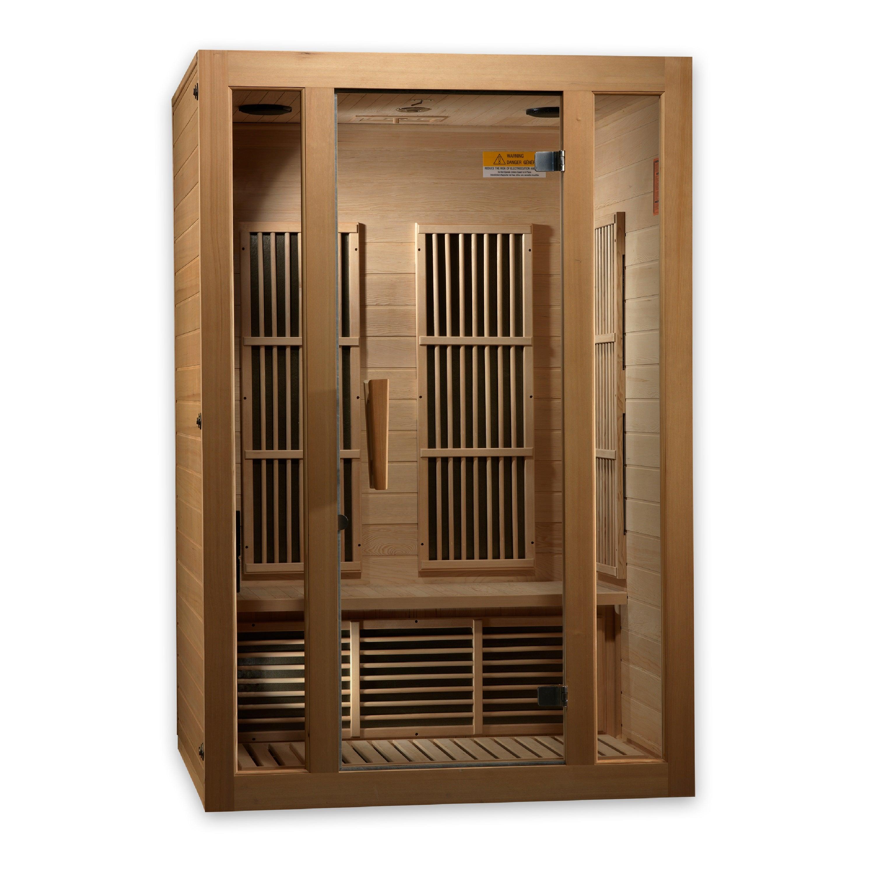 Near Zero EMF 2-Person FAR Infrared Sauna in Canadian Hemlock wood