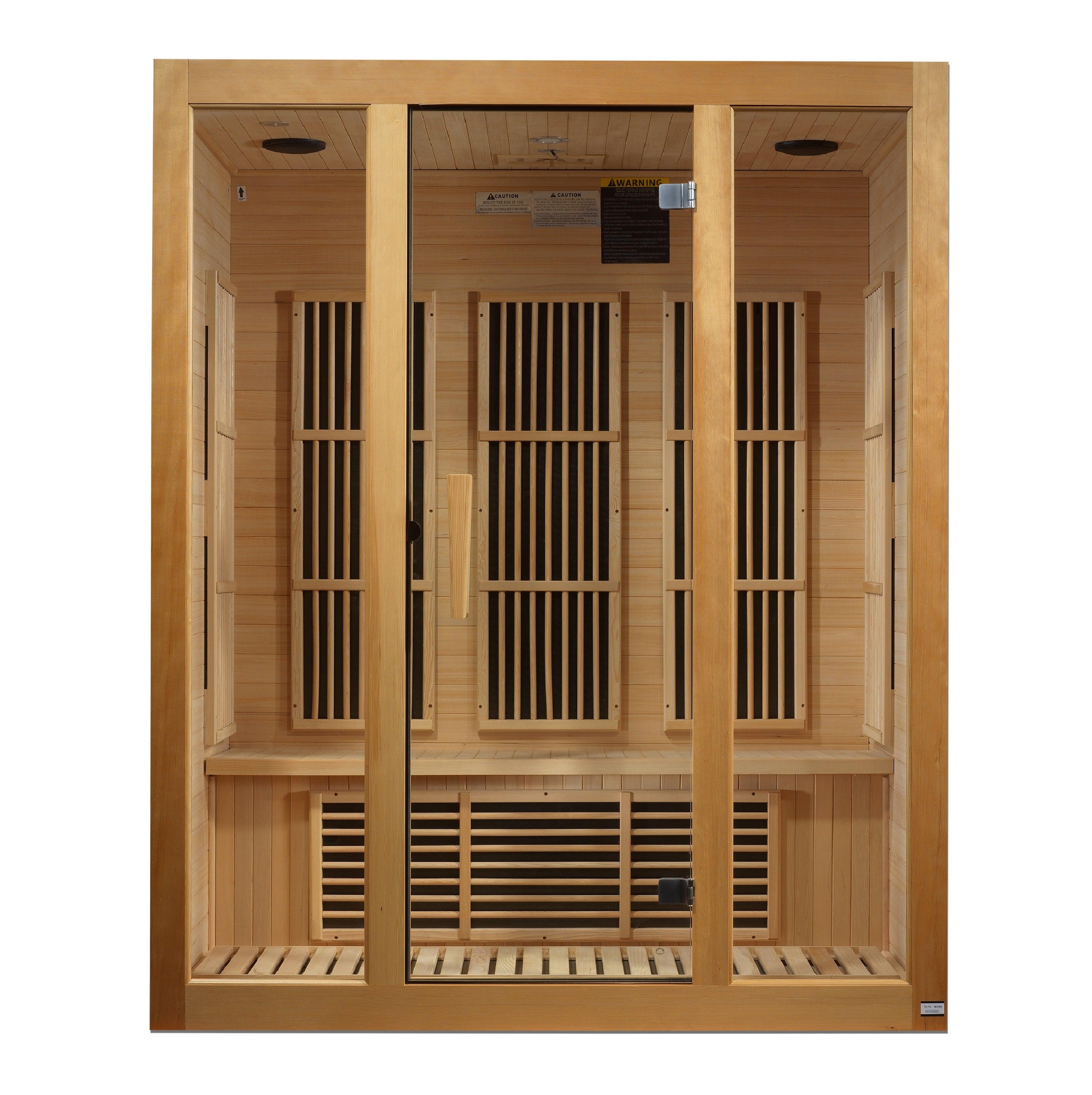 Three-person Canadian Hemlock FAR infrared sauna with near zero EMF