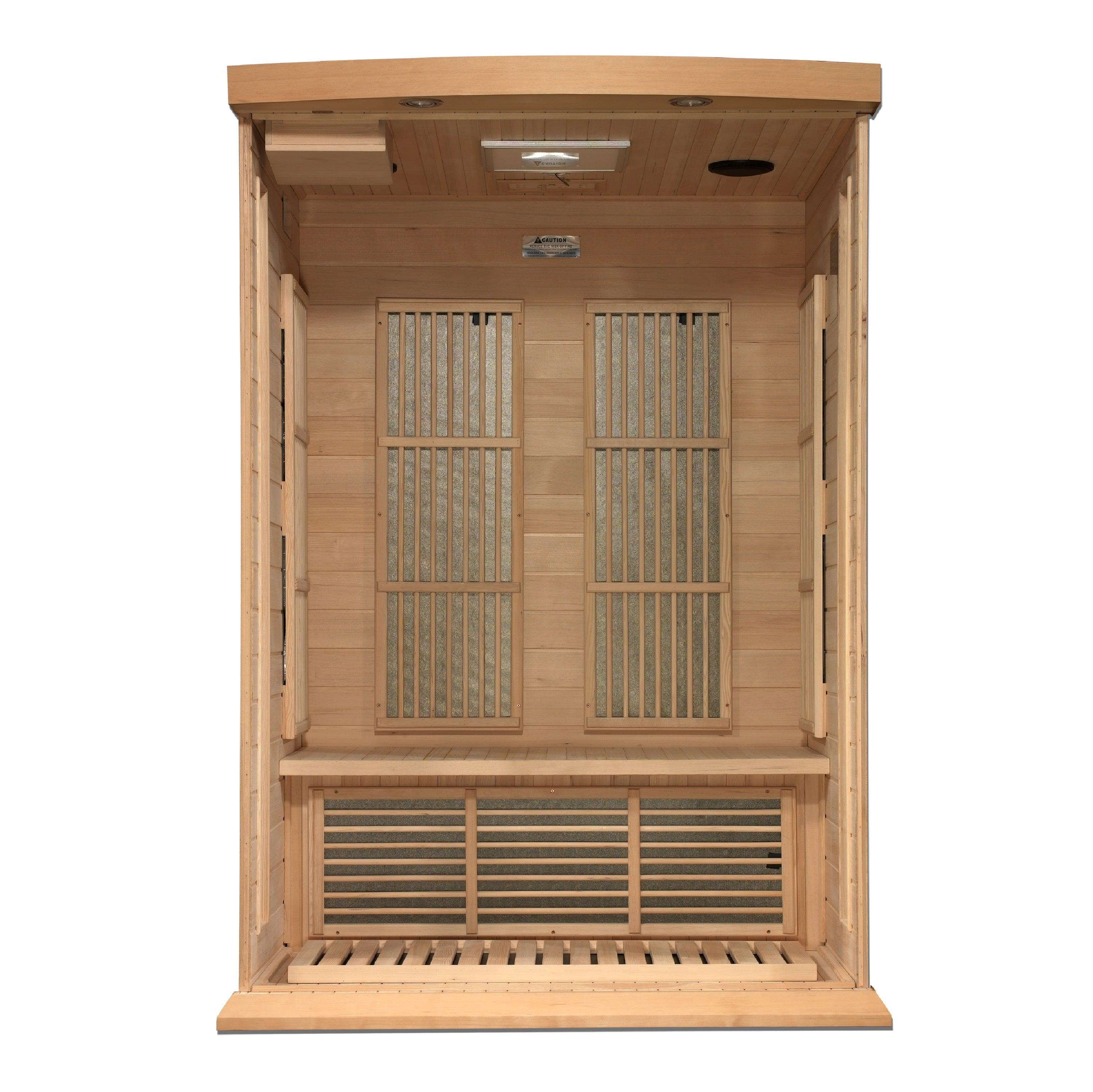 Two-person Canadian Hemlock FAR Infrared Sauna with Near Zero EMF