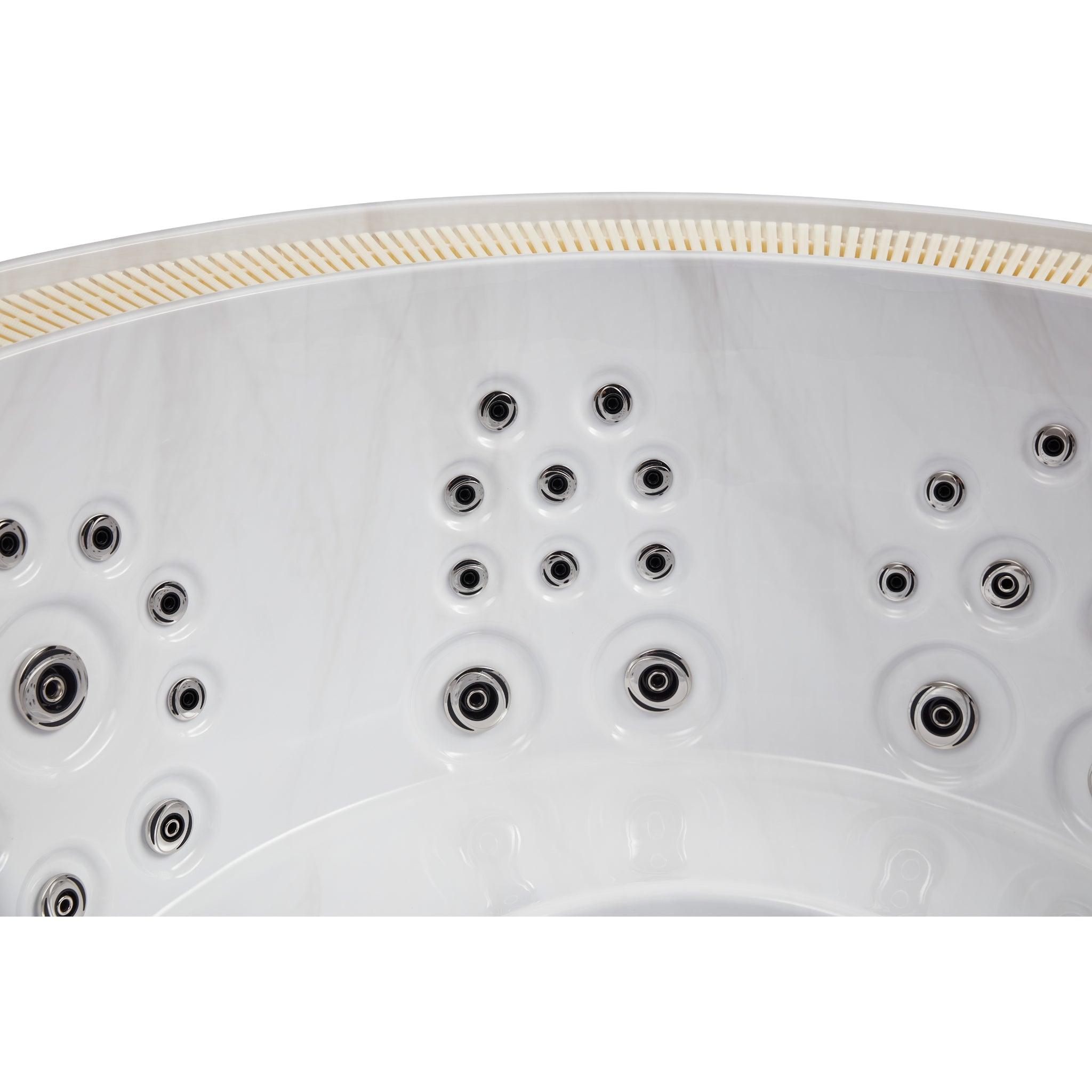 Oscar 6 Person Round Hot Tub Spa with 52 Jets & Bluetooth WS-007, a luxurious and spacious hot tub perfect for relaxation and entertainment