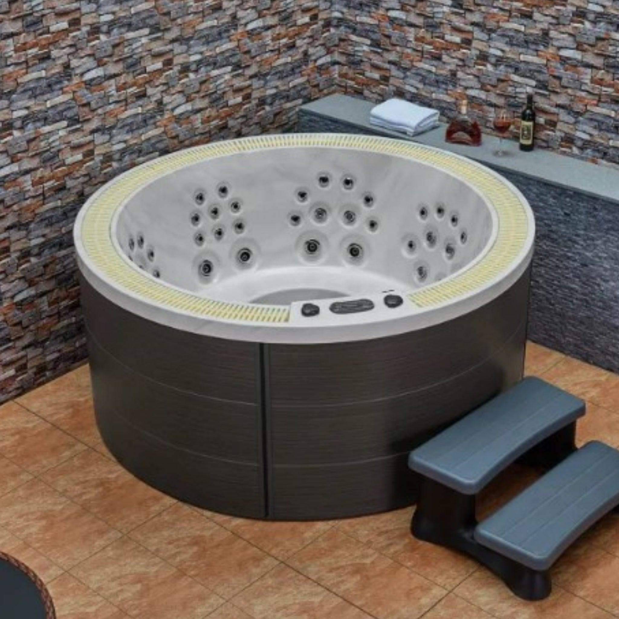 Oscar 6 Person Round Hot Tub Spa with 52 Jets & Bluetooth WS-007, a luxurious and spacious spa perfect for relaxation and entertainment