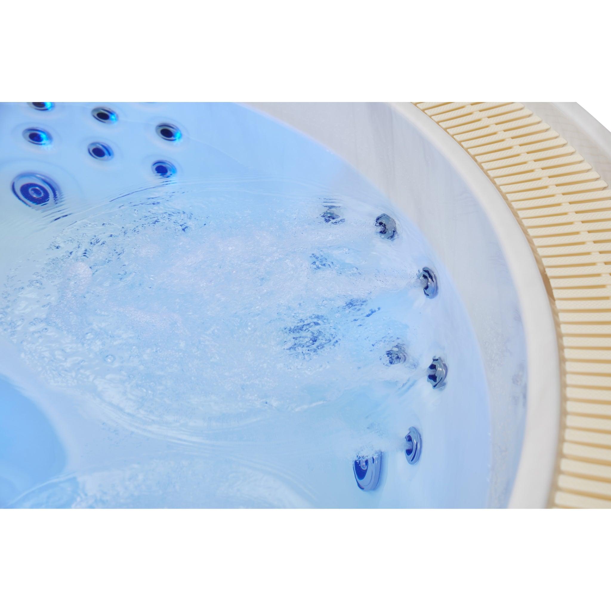 Oscar 6 Person Round Hot Tub Spa with 52 Jets & Bluetooth WS-007, a luxurious and spacious spa for relaxation and entertainment