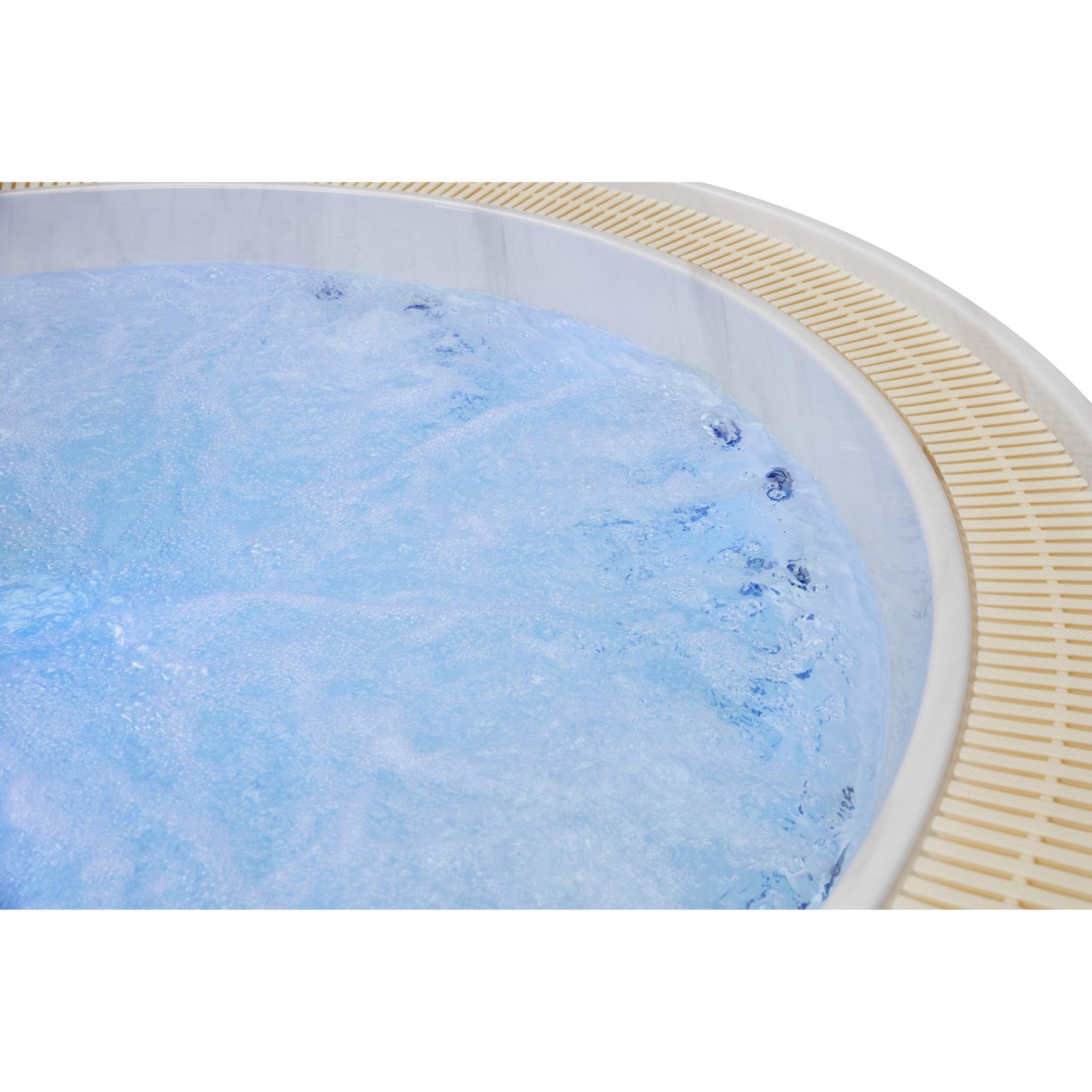 Oscar 6 Person Round Hot Tub Spa with 52 Jets & Bluetooth WS-007, ideal for relaxation and entertainment in your backyard oasis