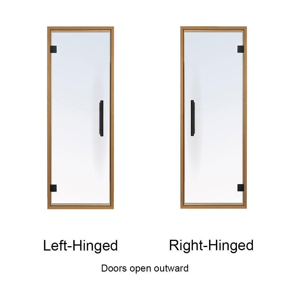 Provides a clear view into the sauna interior