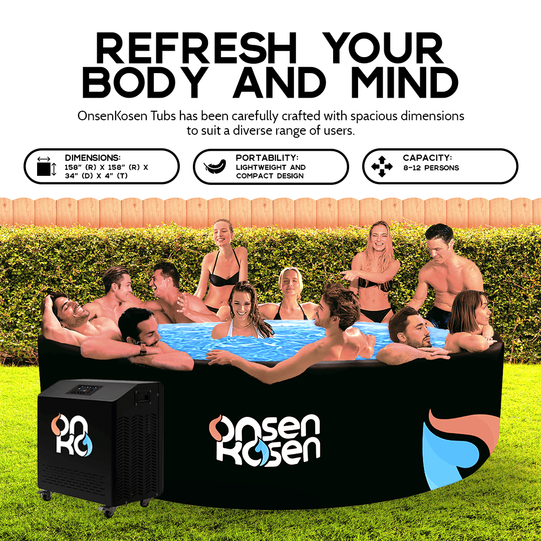 Large capacity OnsenKosen Yunokawa Group Therapy Tub for up to 12 people