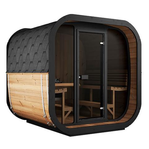 SaunaLife 6-Person Cube-Series Outdoor Home Sauna Kit CL7G - Enjoy the ultimate relaxation and wellness experience in your own backyard with this spacious and luxurious outdoor sauna kit