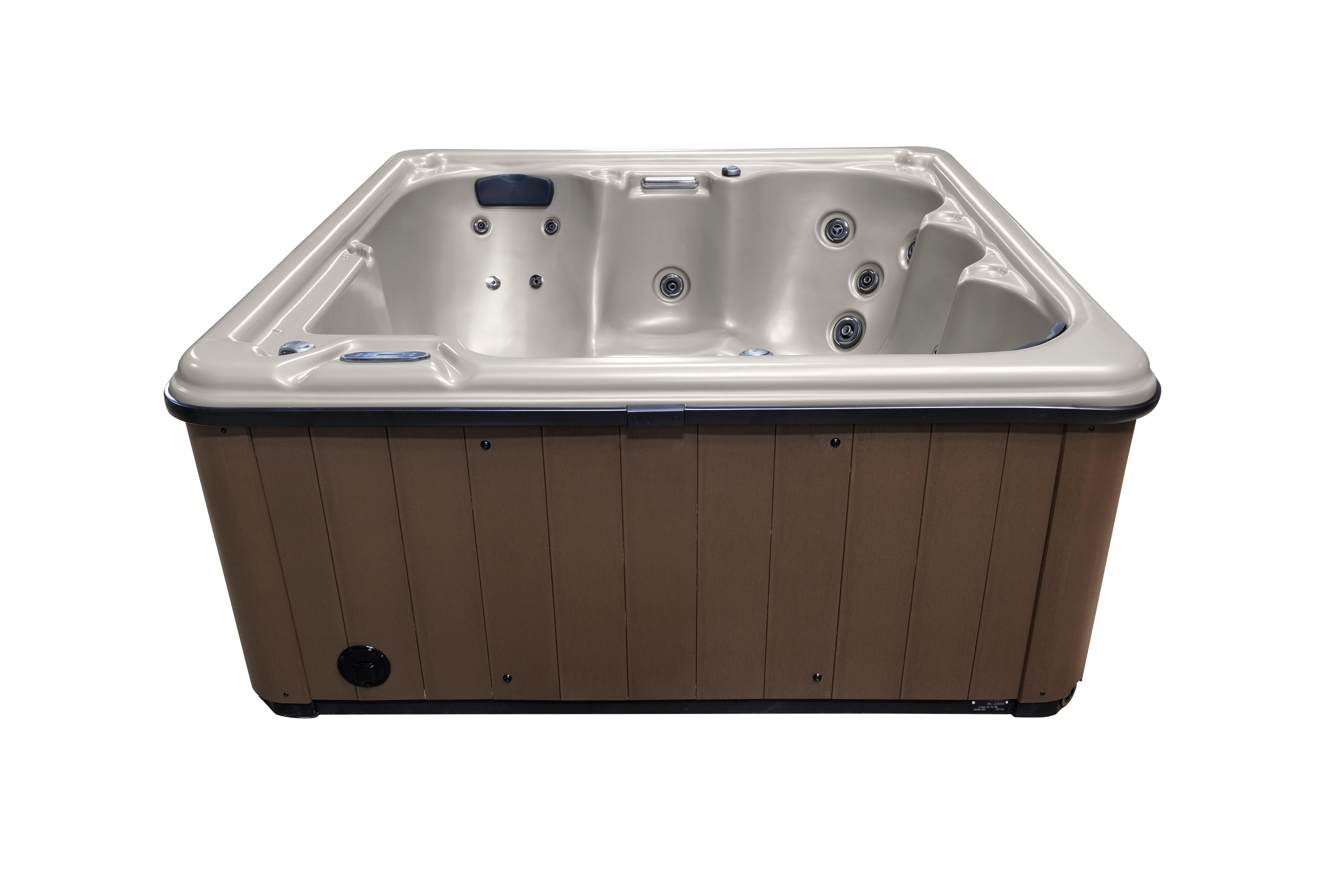 Six person 21-jet square hot tub spa in Cyanna Valley Supreme PNP with ozonator