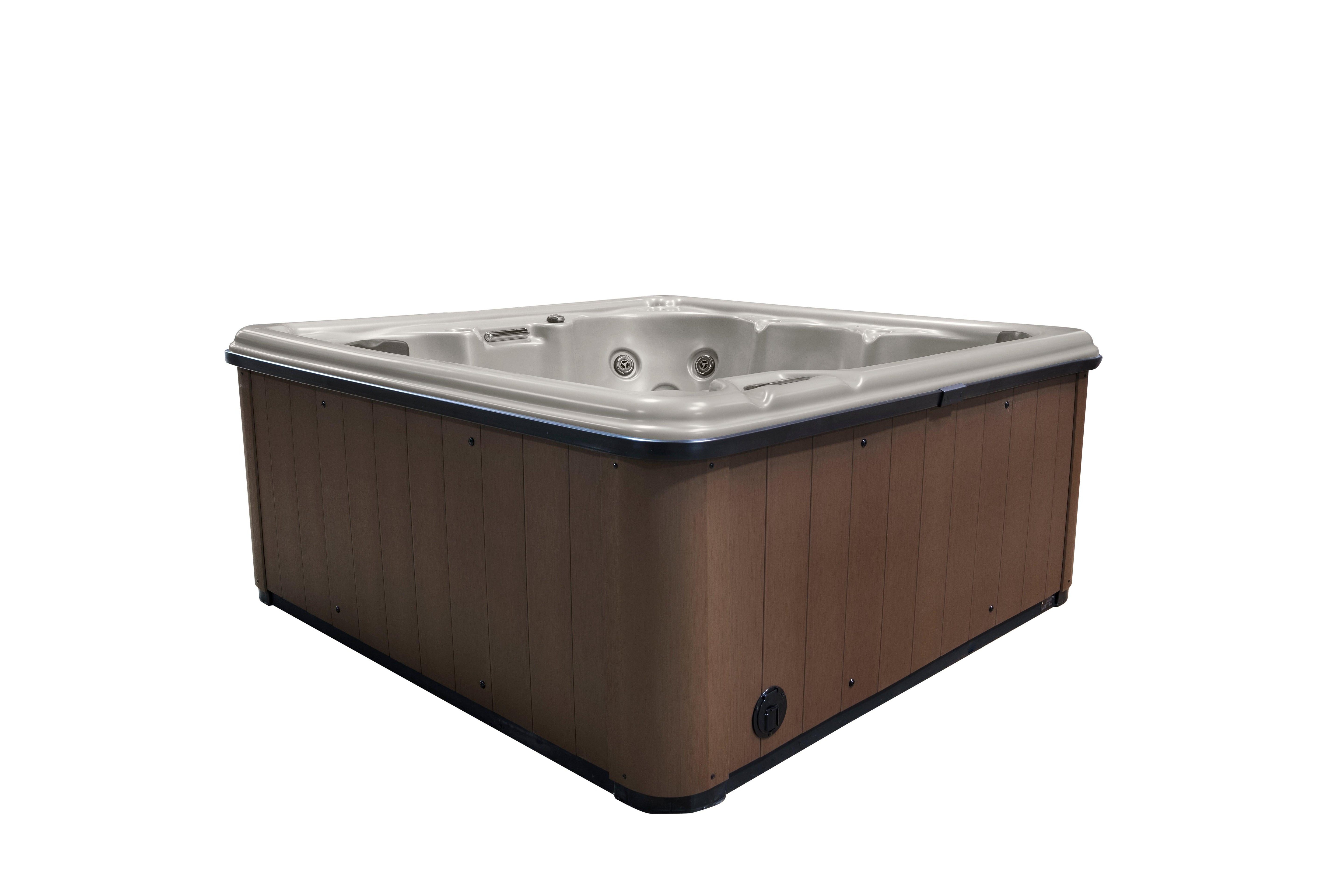 Six-person 21-jet square hot tub spa with ozonator for ultimate relaxation and hydrotherapy