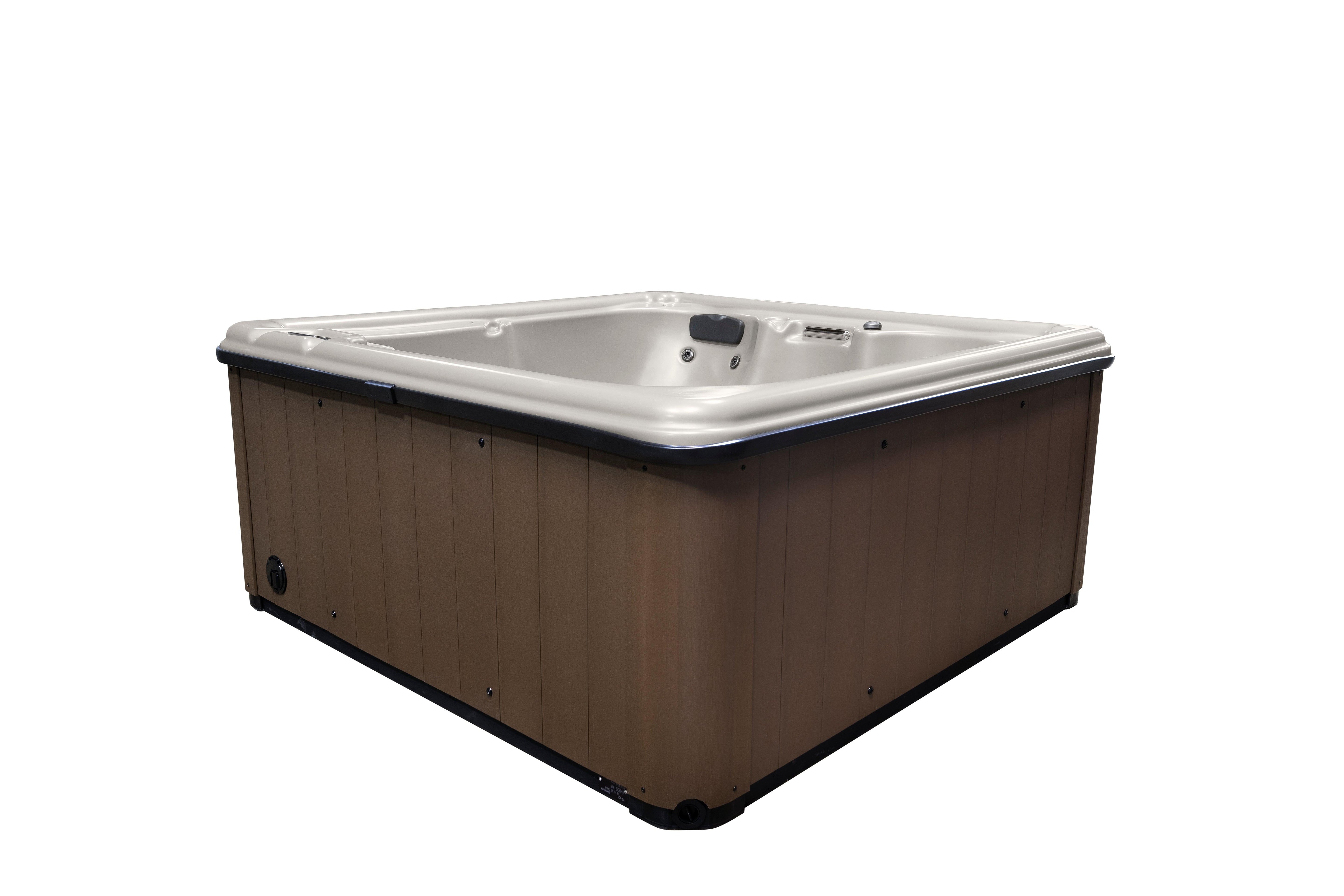 Six-person 21-jet square hot tub spa with ozonator for ultimate relaxation and rejuvenation