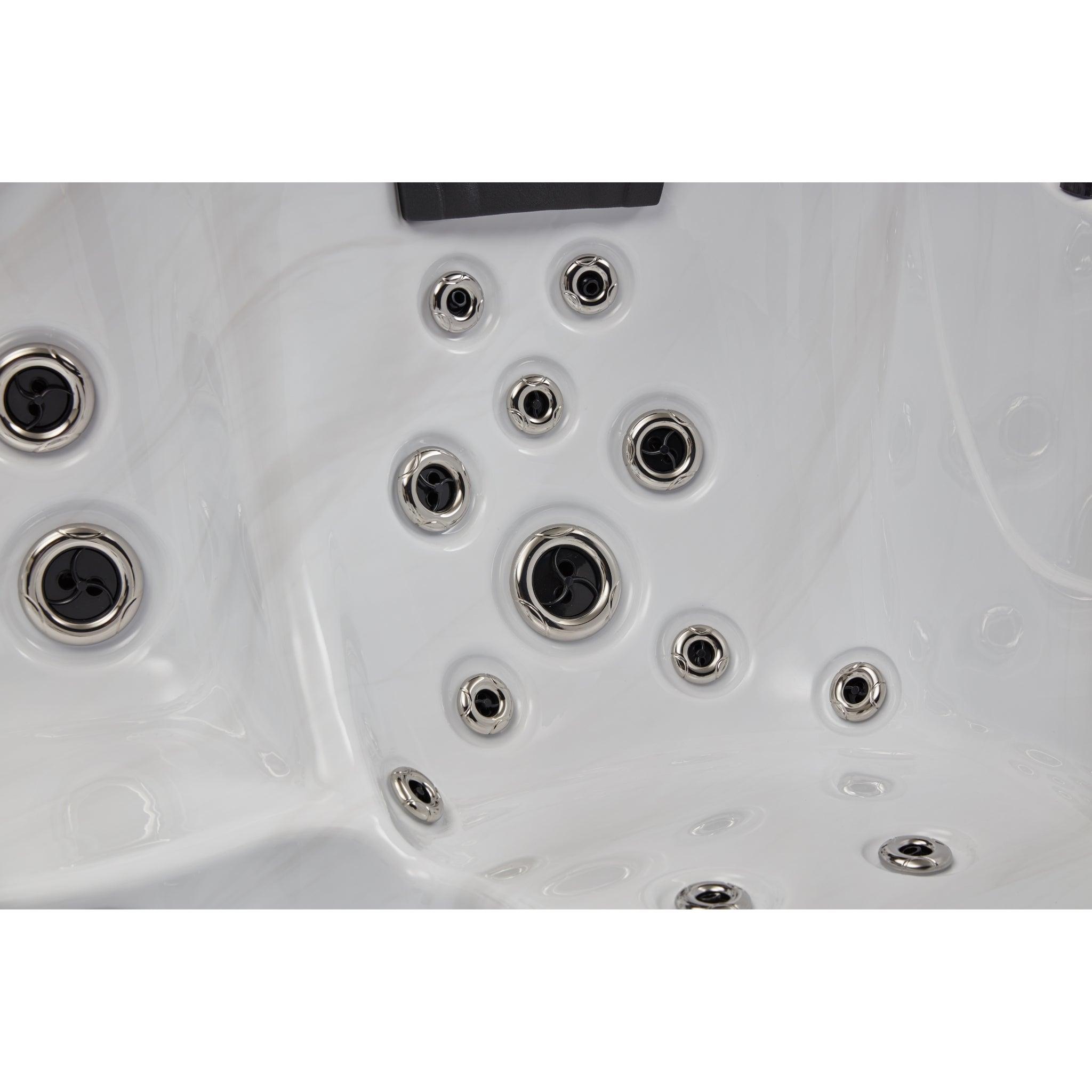 Victoria 6 Person Hot Tub Spa Lounger with Bluetooth WS-693, perfect for relaxing and entertaining with friends and family in your backyard oasis