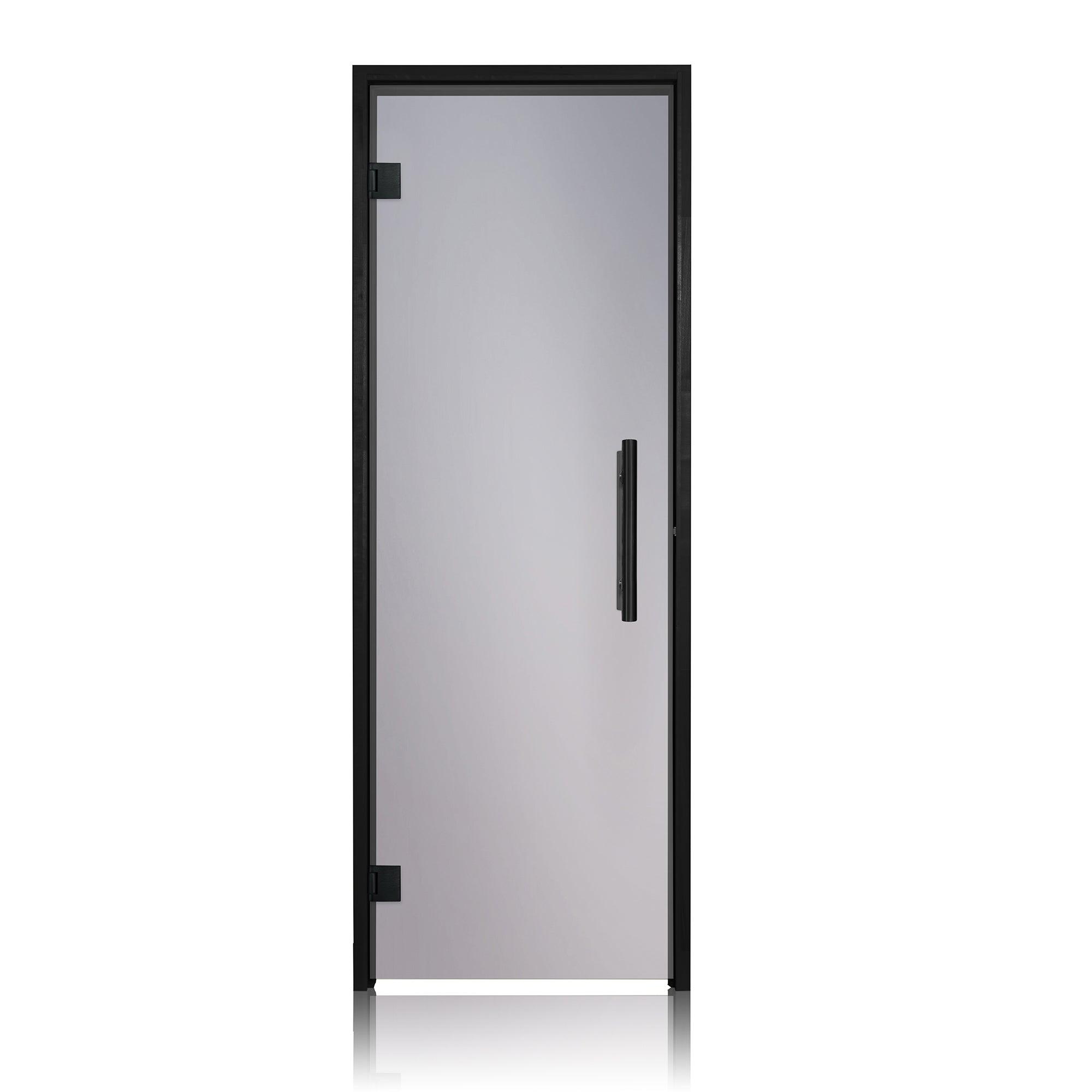 PROSAUNAS Prehung Sauna Glass Door with Clear Glass and Chrome Handle, 24 inches wide by 81 inches tall