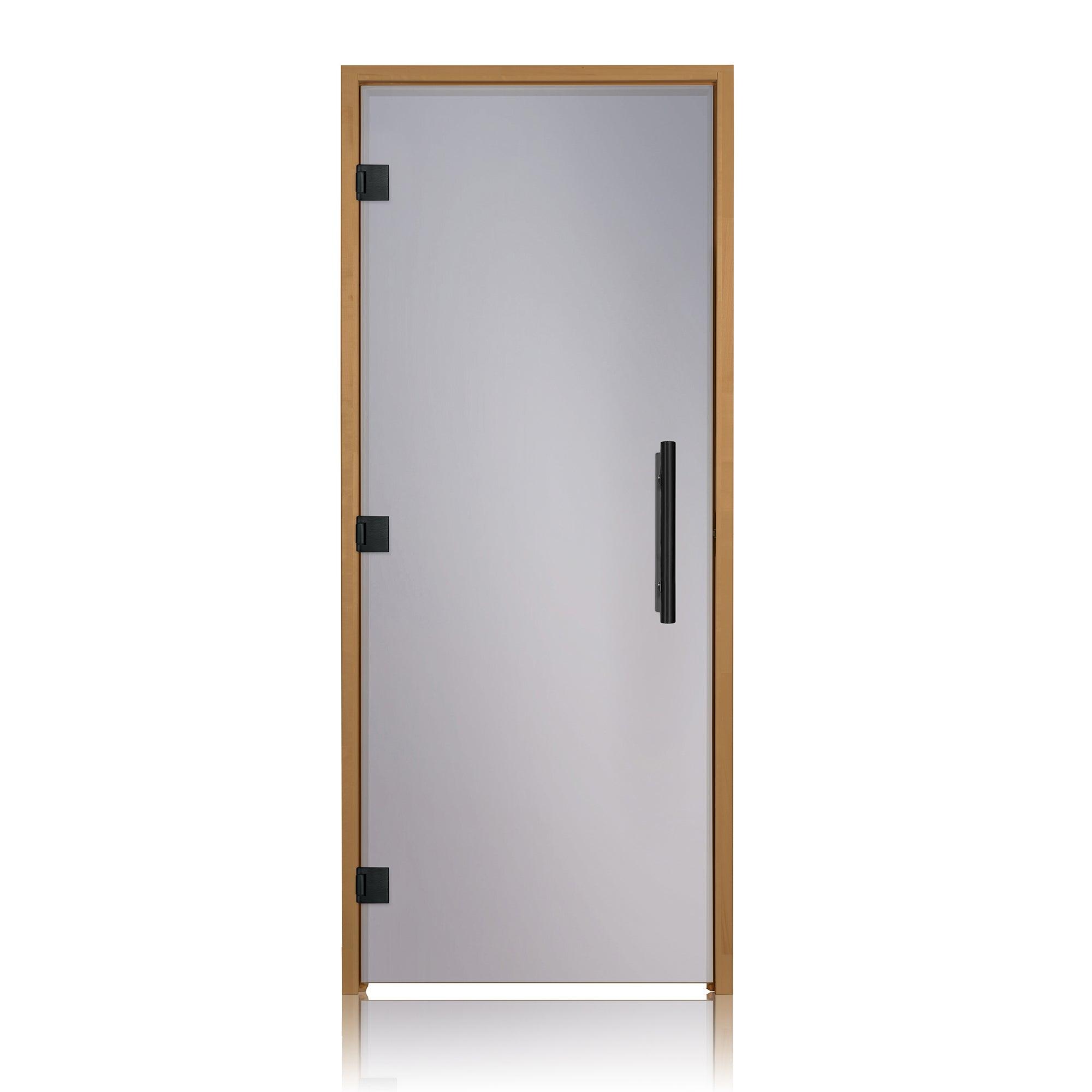 Prehung sauna glass door with clear tempered glass and handle