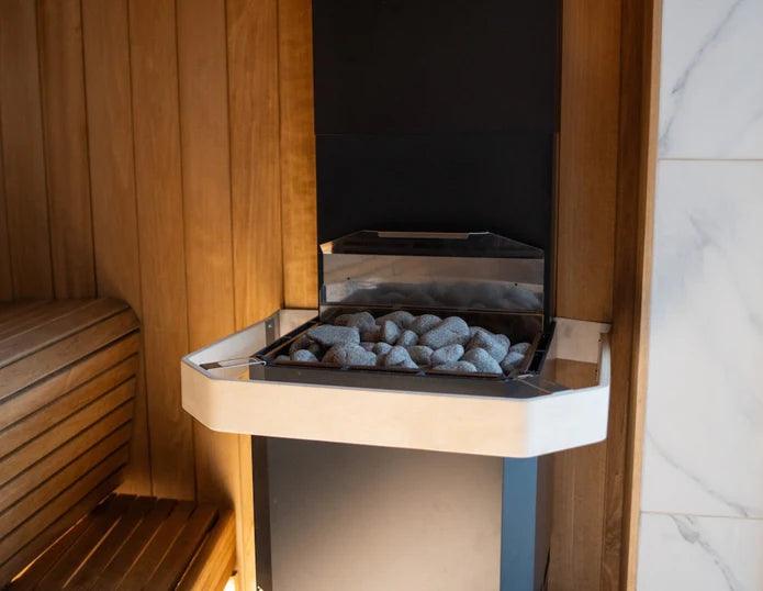 Top view of the Sansum L AIR 13 Sauna Heater with adjustable settings and timer