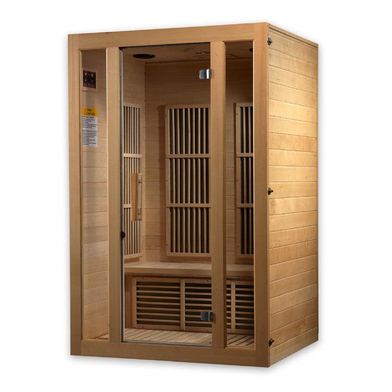 Maxxus Seattle 2-Person Low EMF FAR Infrared Sauna made from Canadian Hemlock wood