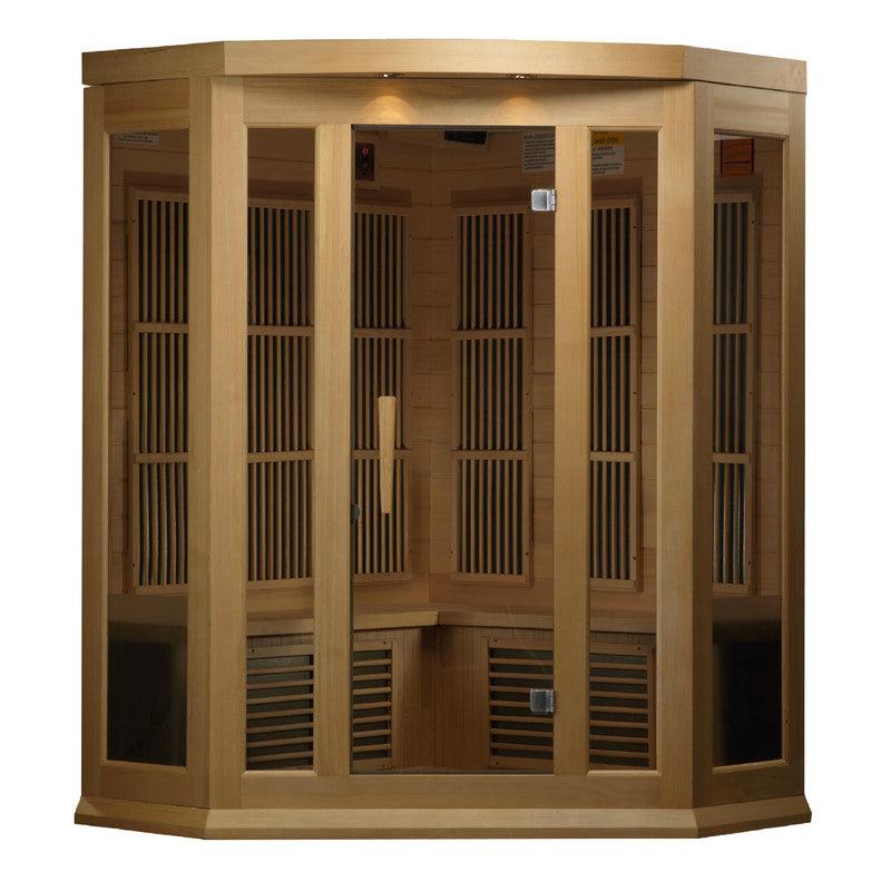 Three-person Canadian Hemlock FAR Infrared Sauna with low EMF levels
