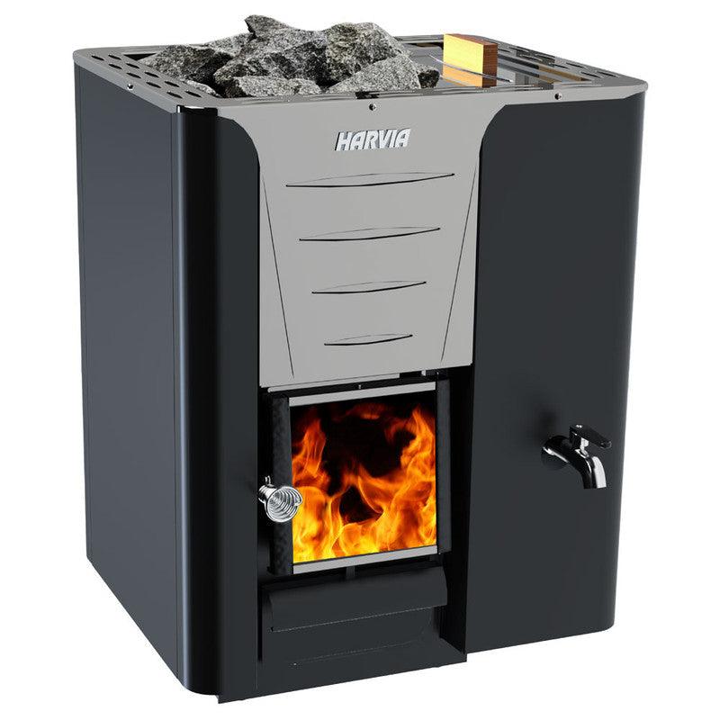 Harvia Pro Series RS, 24.1kW, Sauna Wood Stove with Water Tank