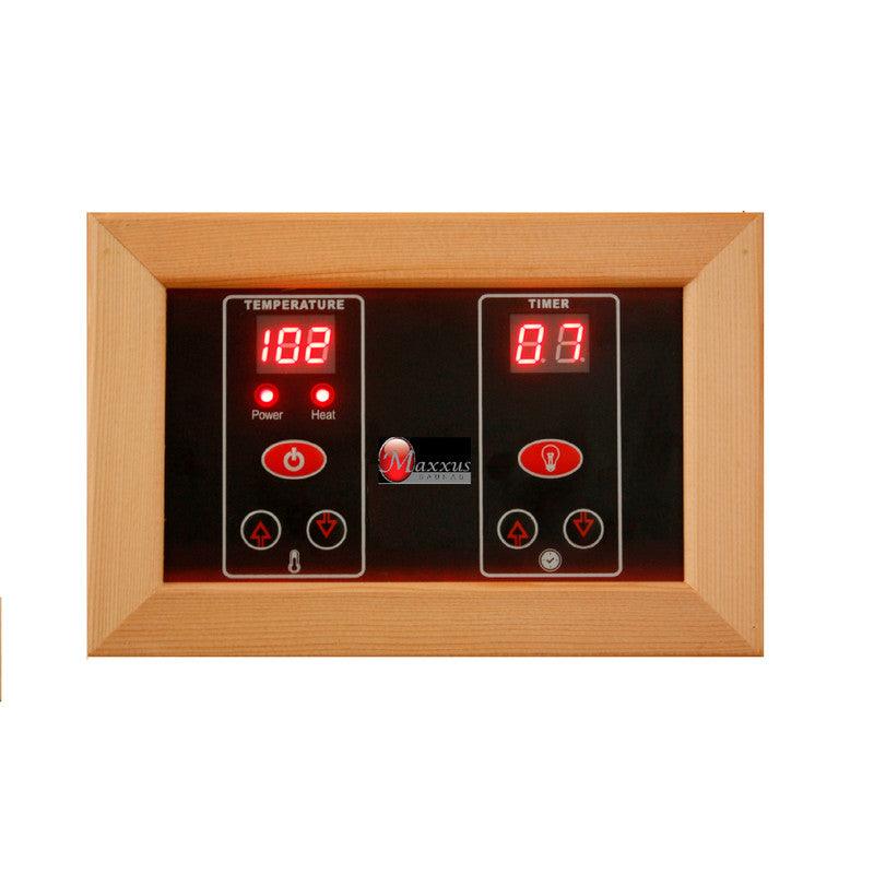 Two-person low EMF FAR infrared sauna made from Canadian Hemlock wood