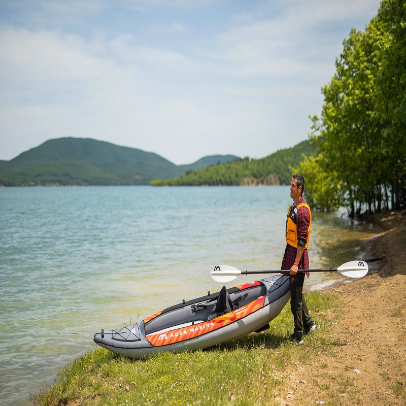 10'10 Aqua Marina Inflatable Kayak Memba-330 being used for solo adventure