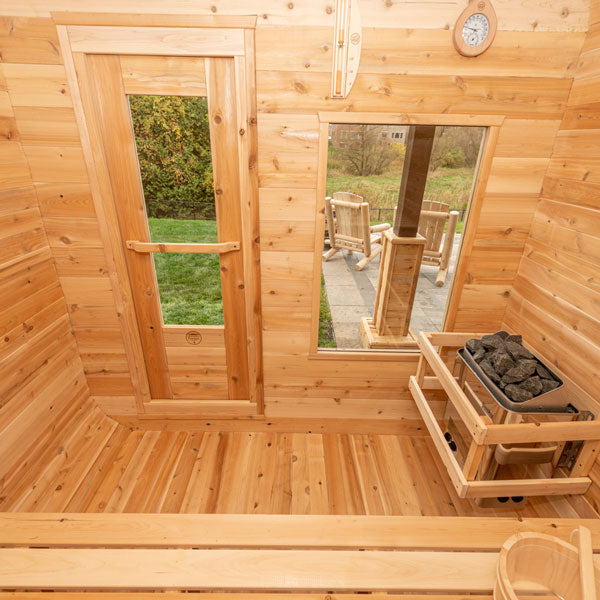 Premium Cedar Wood Outdoor Sauna with Efficient Heating System