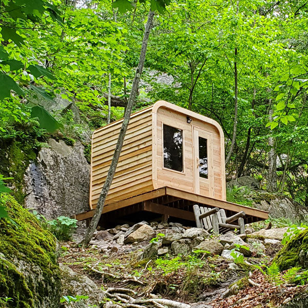 Elegant and Functional Cube Sauna for Outdoor Spaces