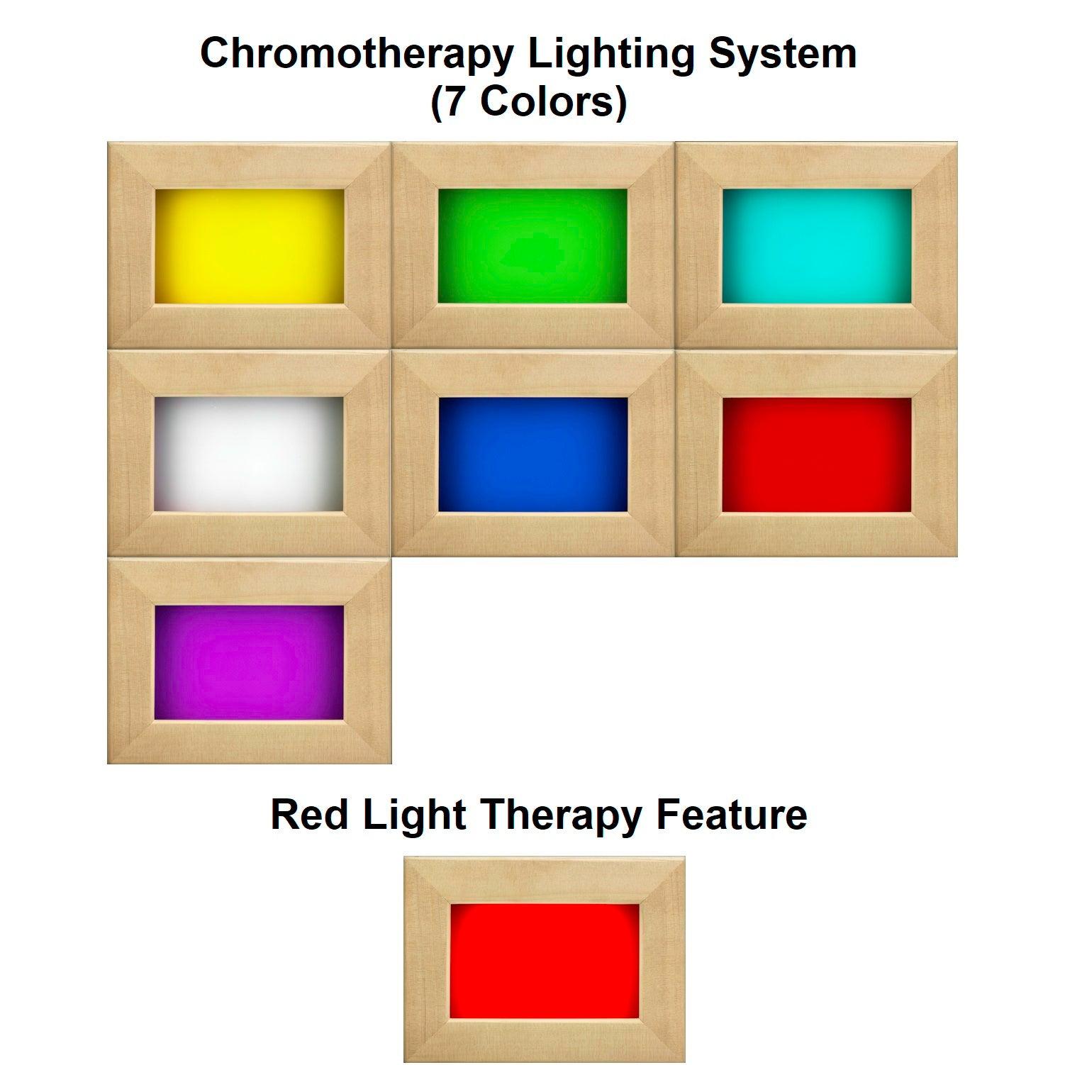 Three-person FAR infrared sauna made of Canadian red cedar with low EMF levels below 8MG
